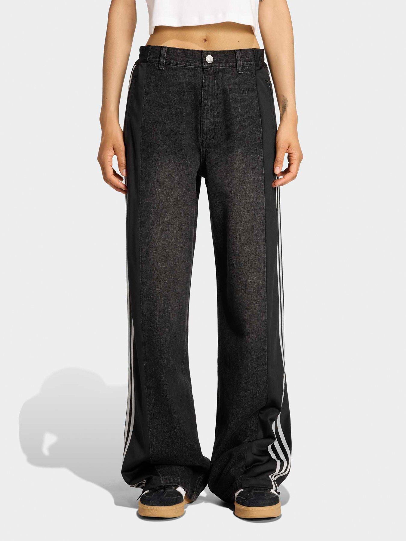 adidas Originals Womens Denim Firebird Pants - Black