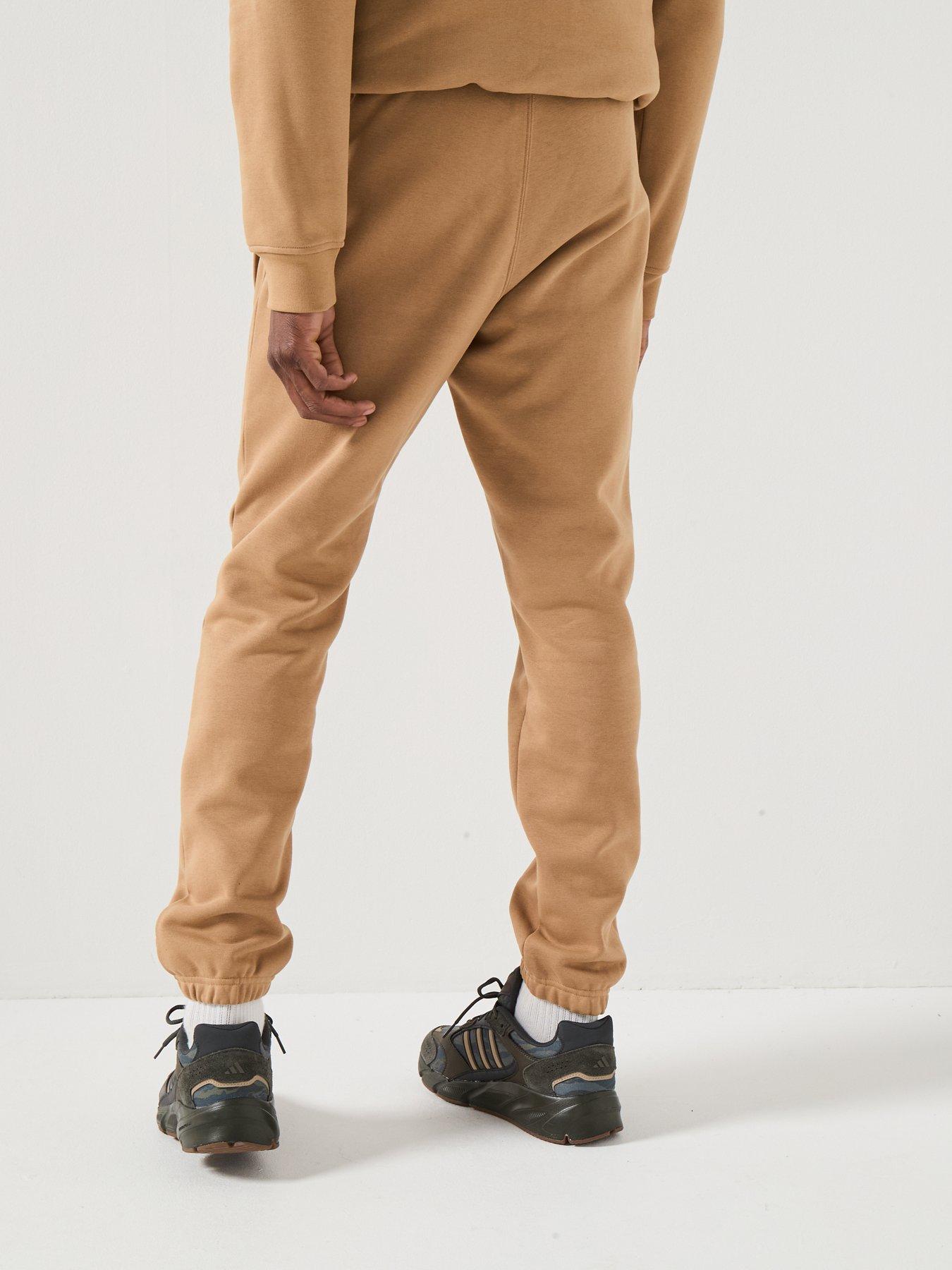 adidas-originals-mens-trefoil-essentials-joggers-brownstillFront
