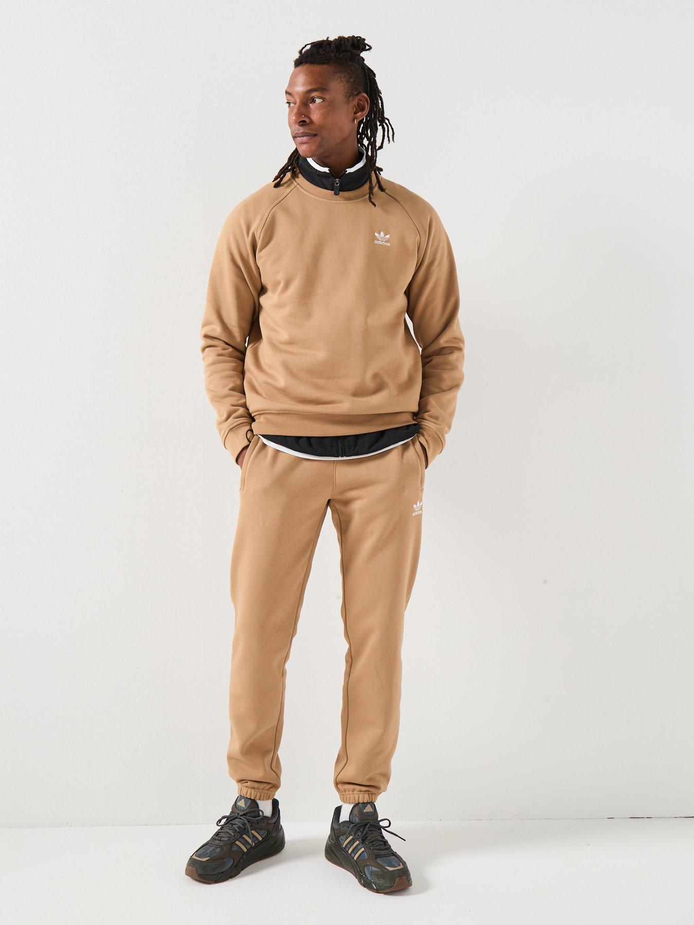 adidas-originals-mens-trefoil-essentials-joggers-brownback