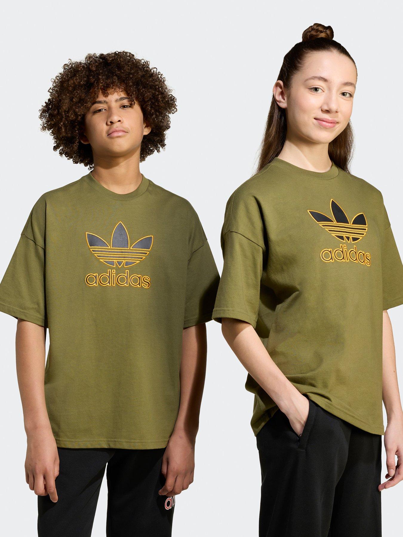 adidas Originals Junior Boys Oversize Trefoil T-Shirt - Green