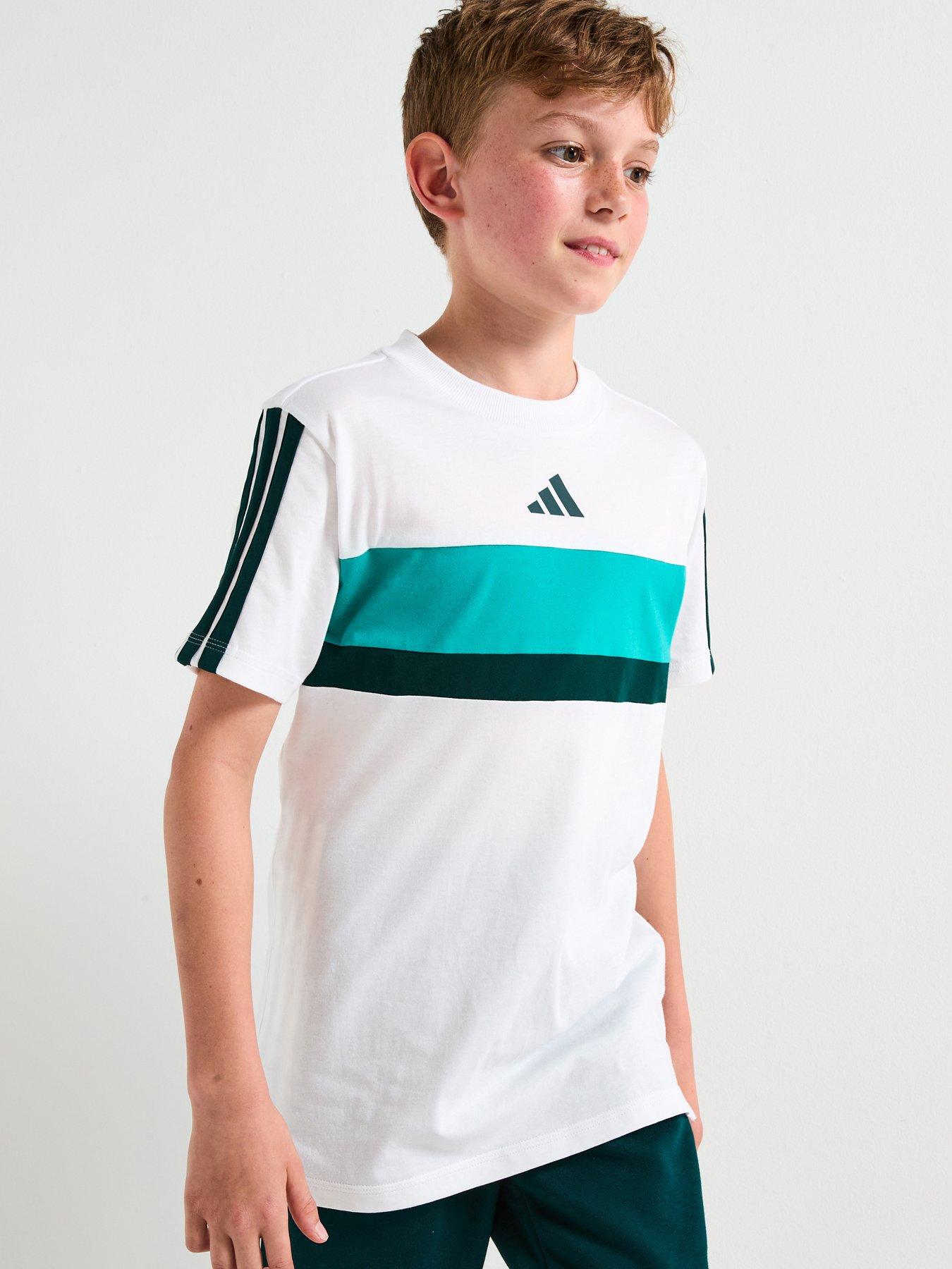 adidas Sportswear Junior Unisex Seasonal Essentials Tiberio 3-stripe T-shirt - White