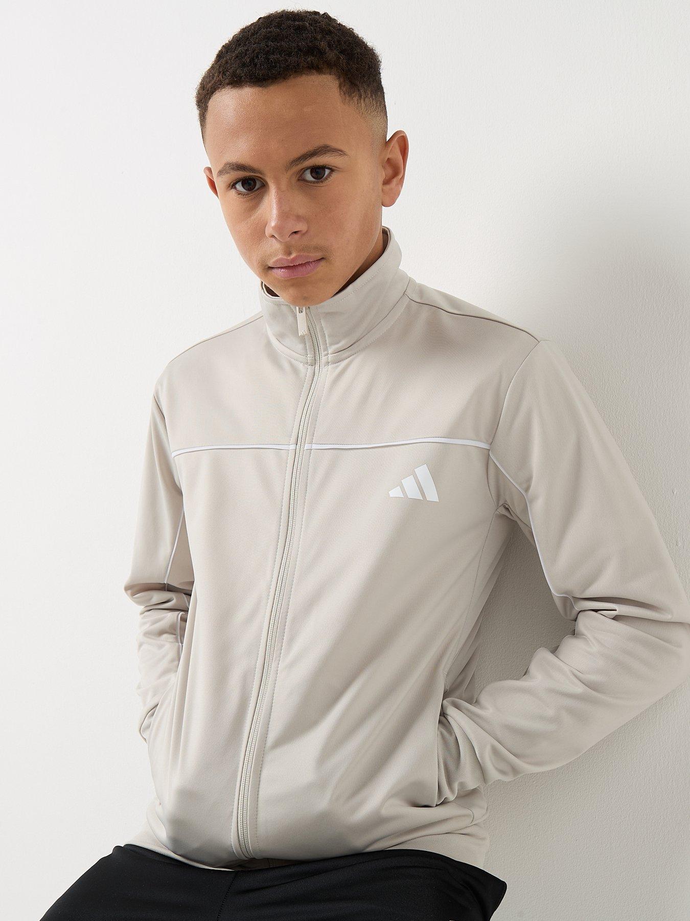 adidas-sportswear-junior-unisex-tricot-tracksuit-grey