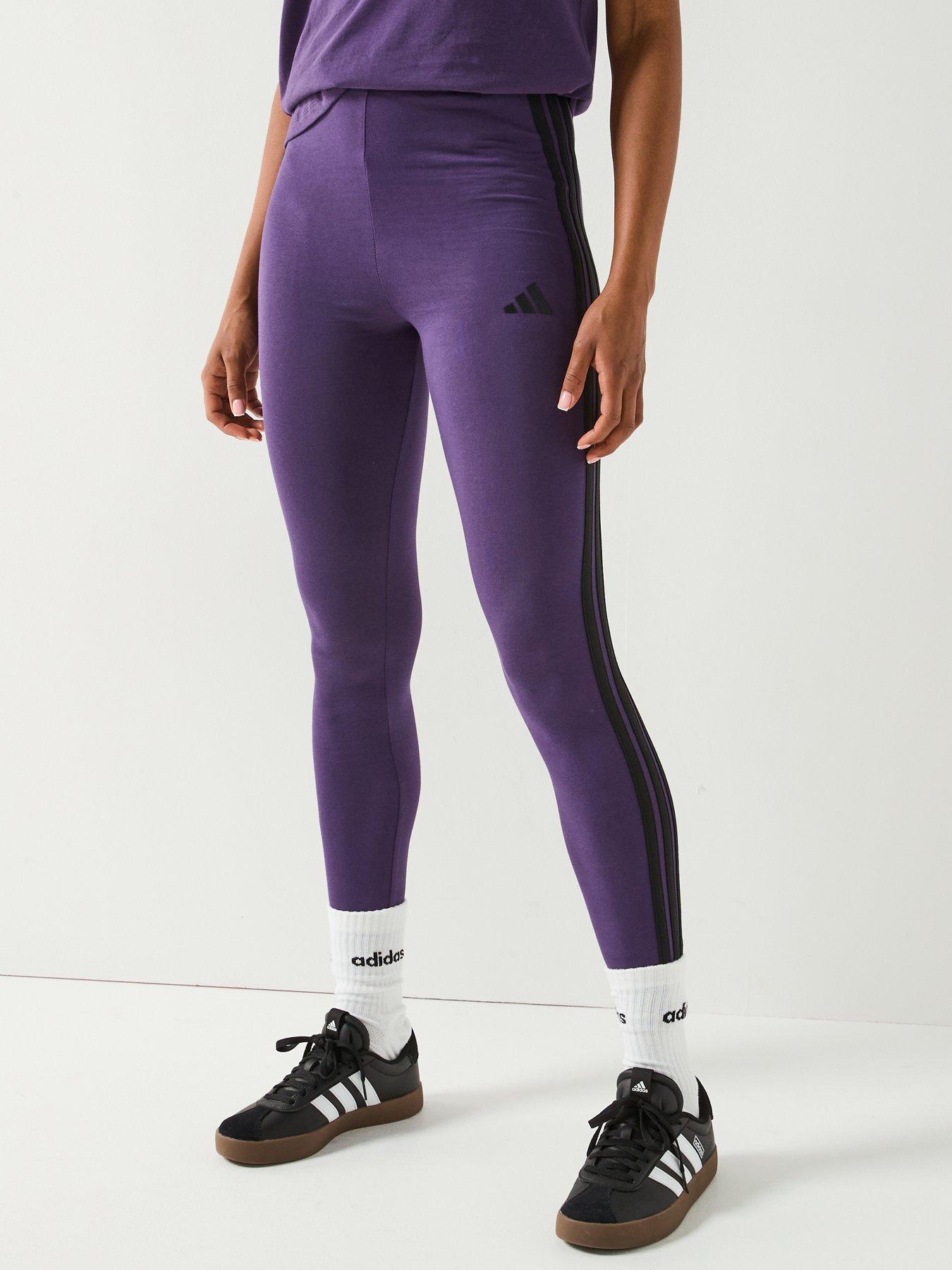 adidas Sportswear Women's Essentials 3-stripes Cotton Leggings - Purple