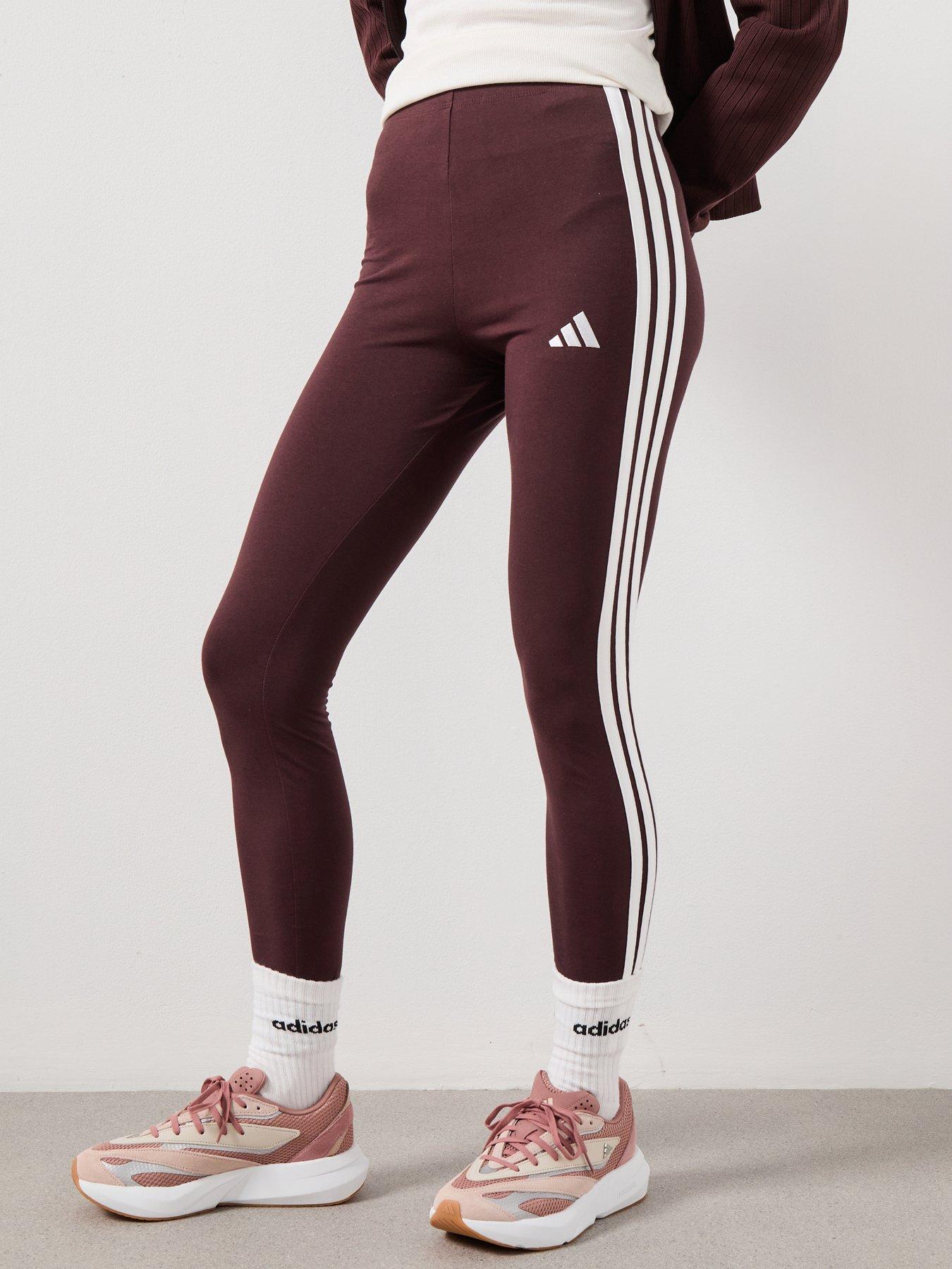 adidas Sportswear Women's Essentials 3-stripes Cotton Leggings - Brown
