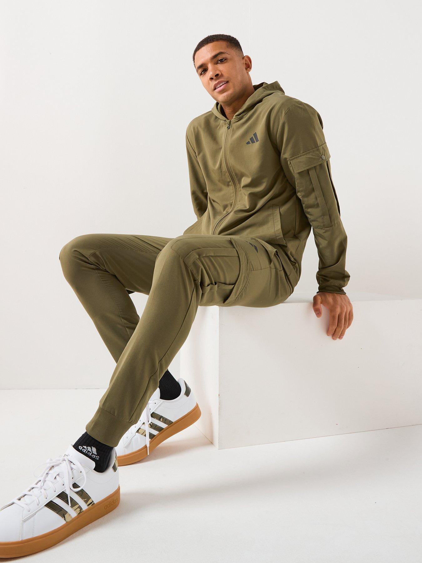 adidas-sportswear-mens-cargo-tracksuit-greenoutfit