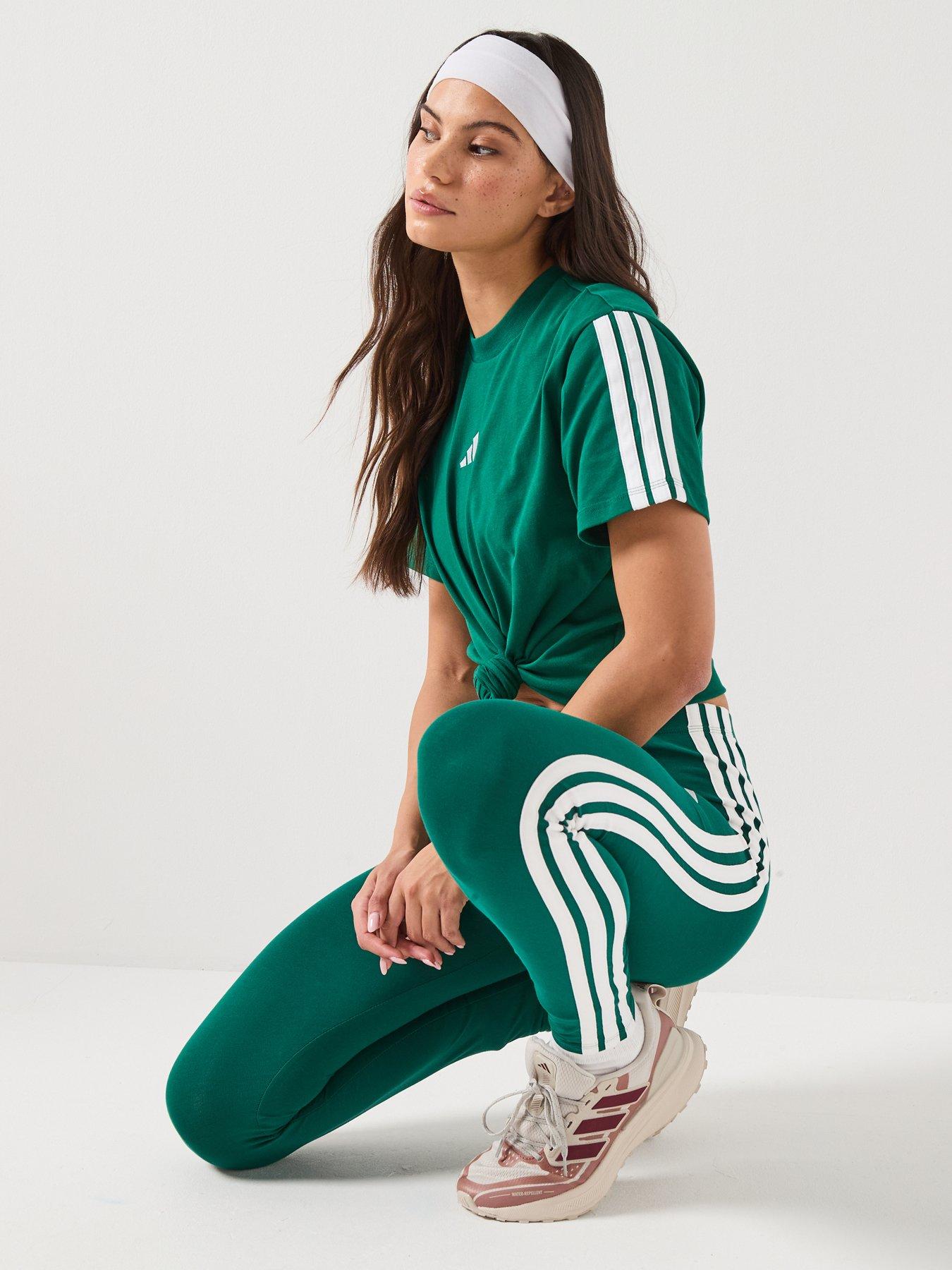 adidas-sportswear-womens-essentials-3-stripes-cotton-t-shirt-greenoutfit
