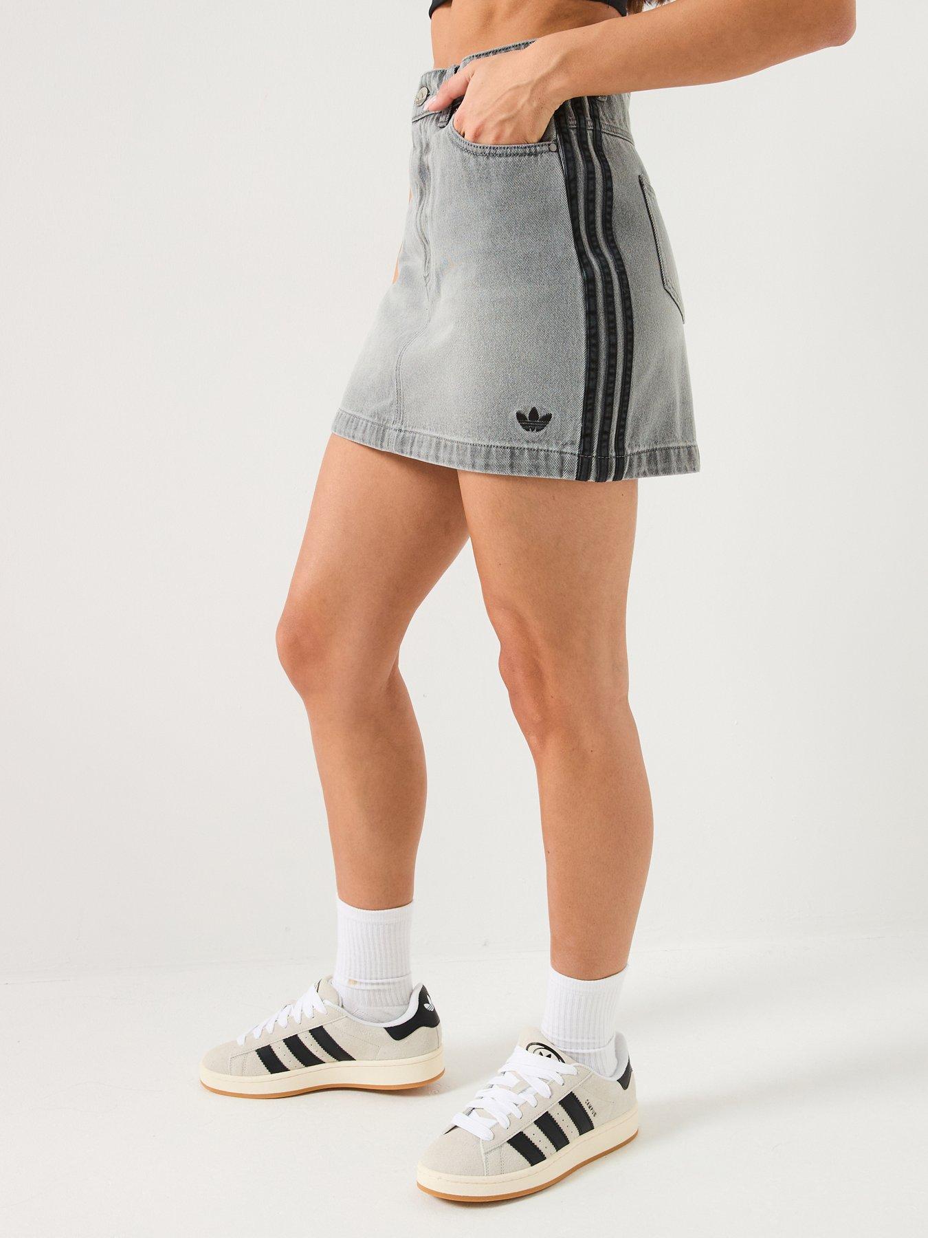 adidas Originals Women's Denim Mini Skirt - Grey