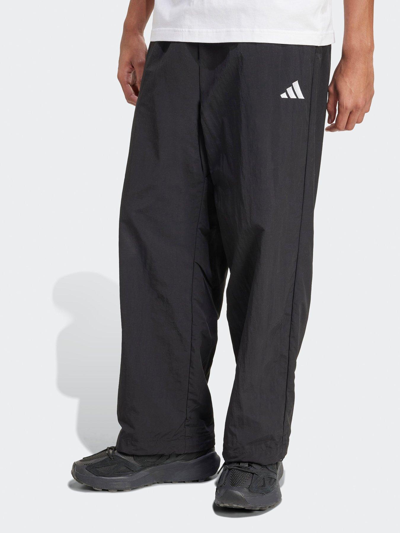 adidas Sportswear Men's Essential Small Logo Woven Open Hem Pant - Black