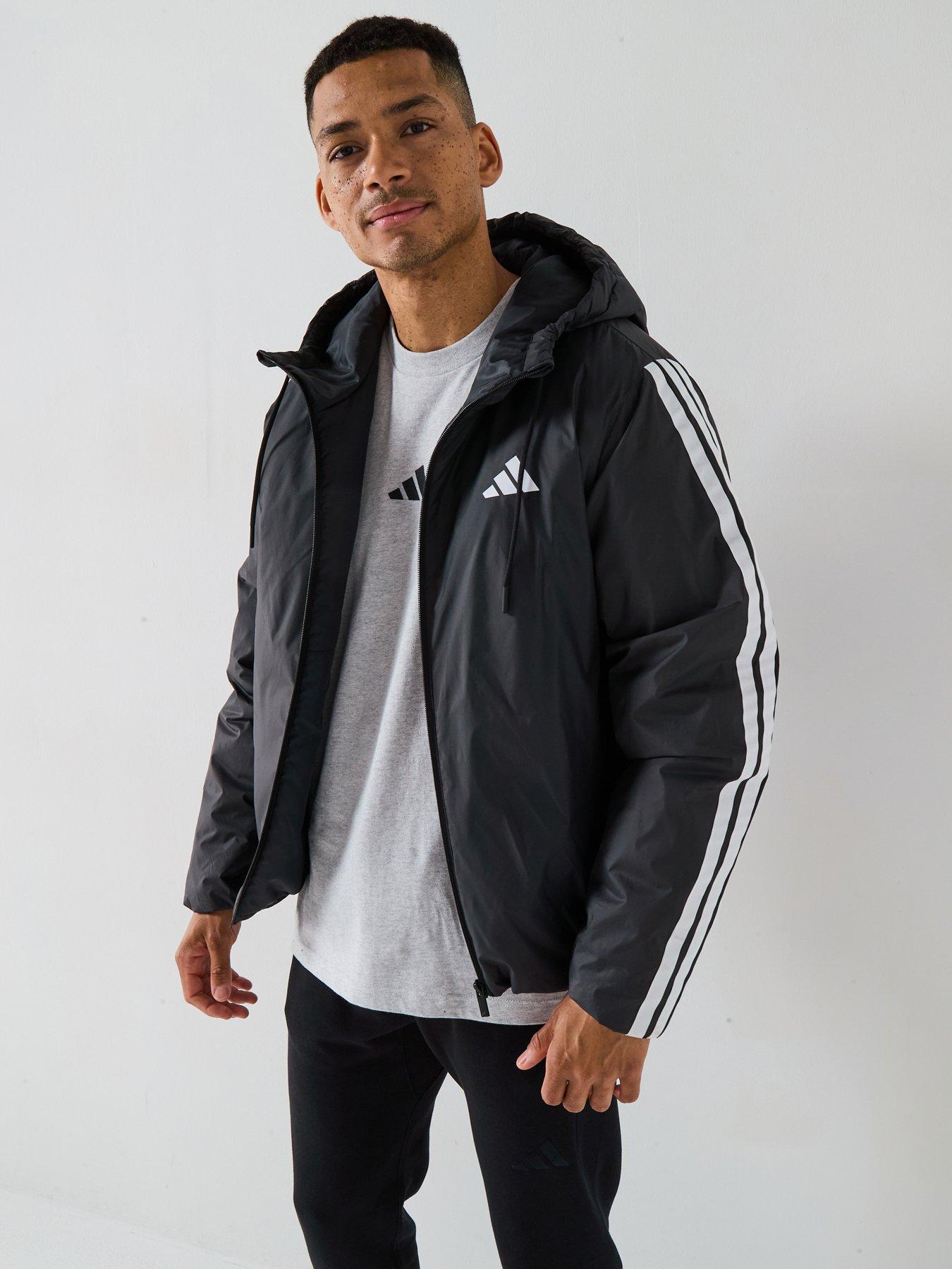 adidas Sportswear Men's Essentials Climawarm 3 Stripes Jacket - Black