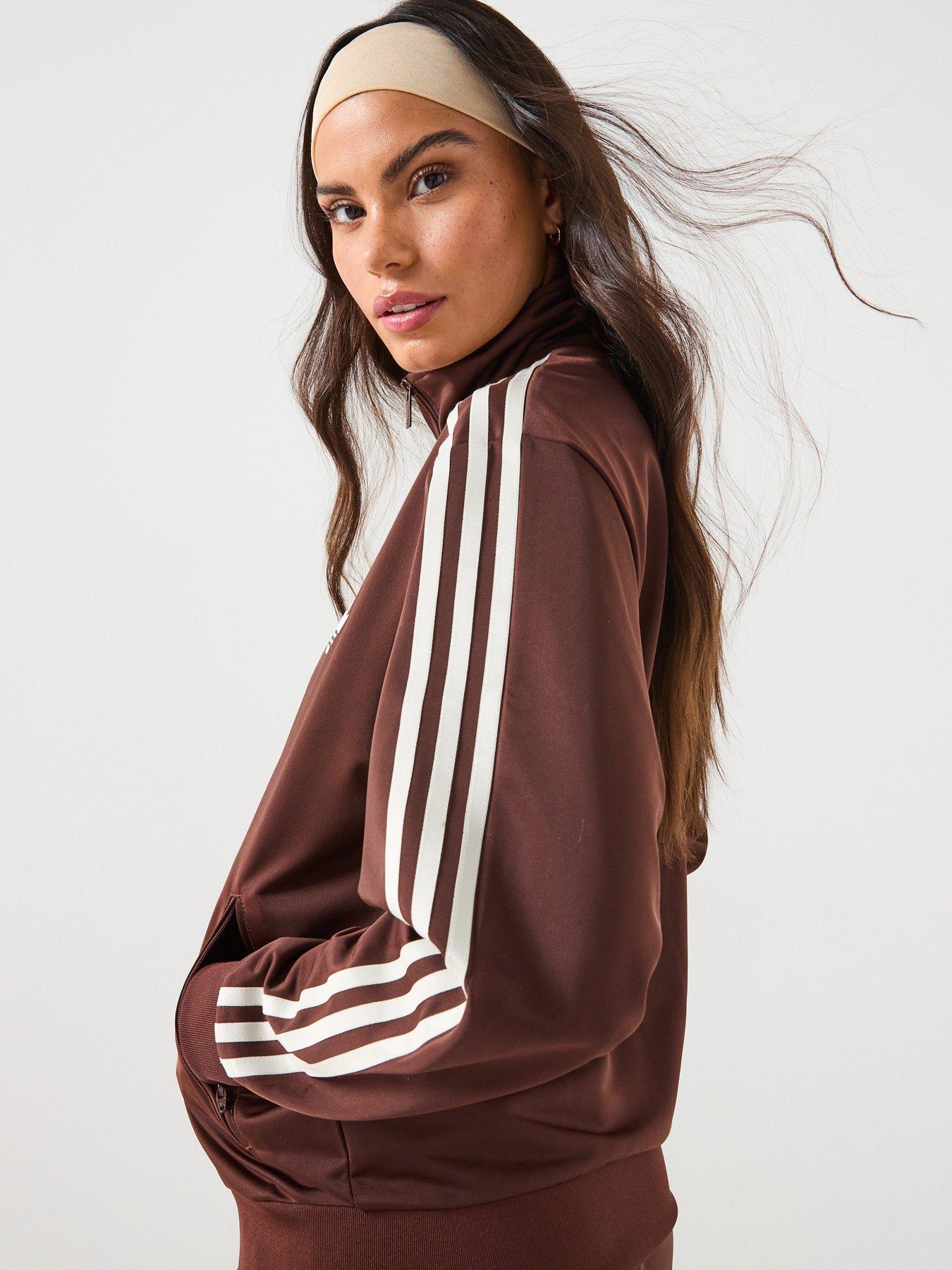 Image 2 of 6 of adidas Originals Womens Firebird Tracksuit Top - Brown