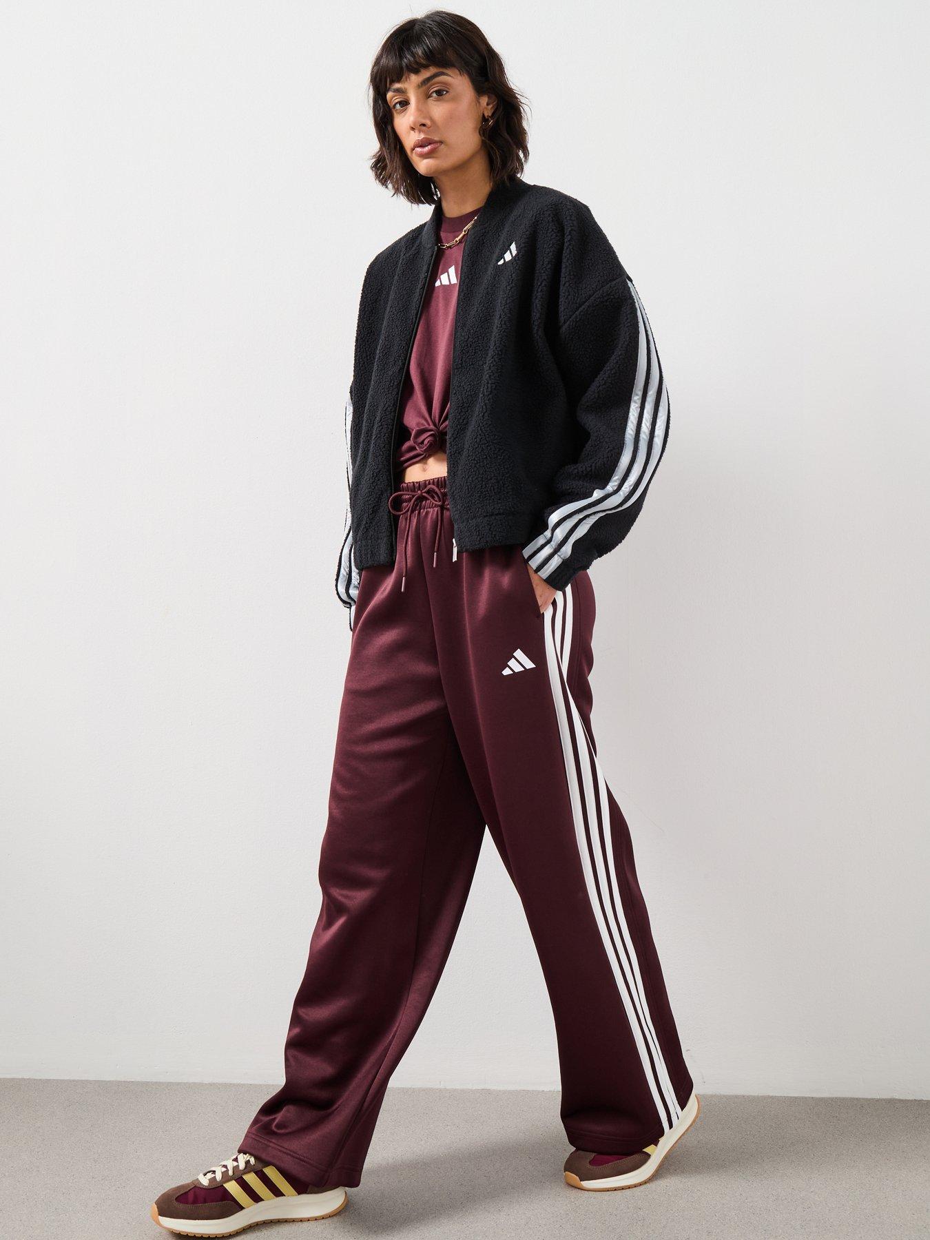 Image 3 of 6 of adidas Sportswear Women's Stadium Tracksuit Pants- Aurora Ruby - Red