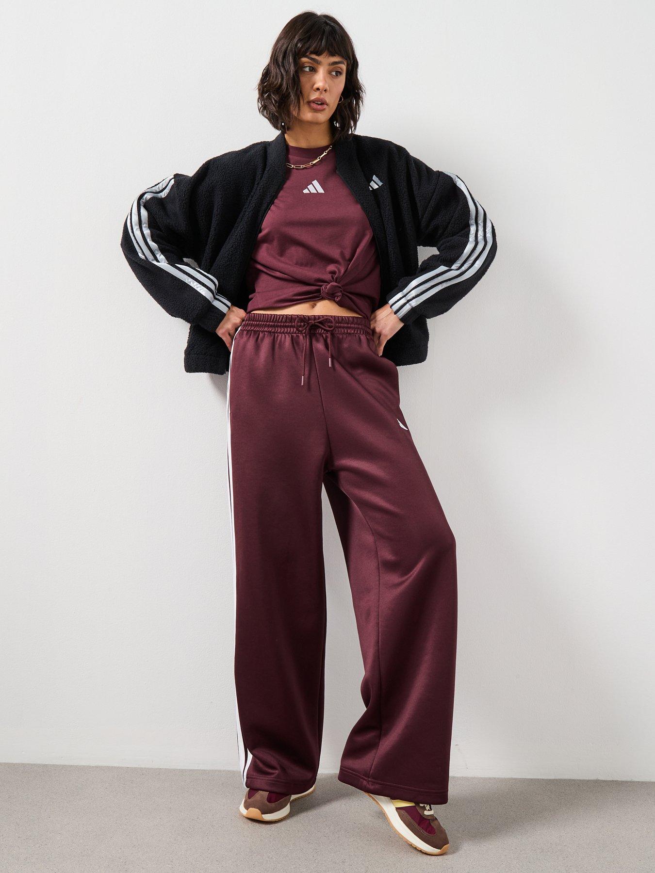 Image 5 of 6 of adidas Sportswear Women's Stadium Tracksuit Pants- Aurora Ruby - Red