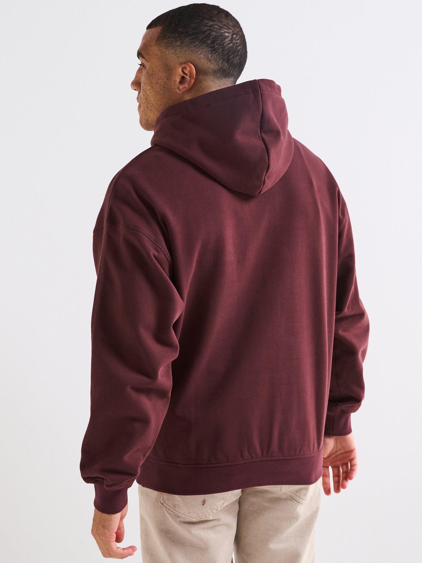 adidas-originals-mens-premium-essentials-hoodie-redstillFront