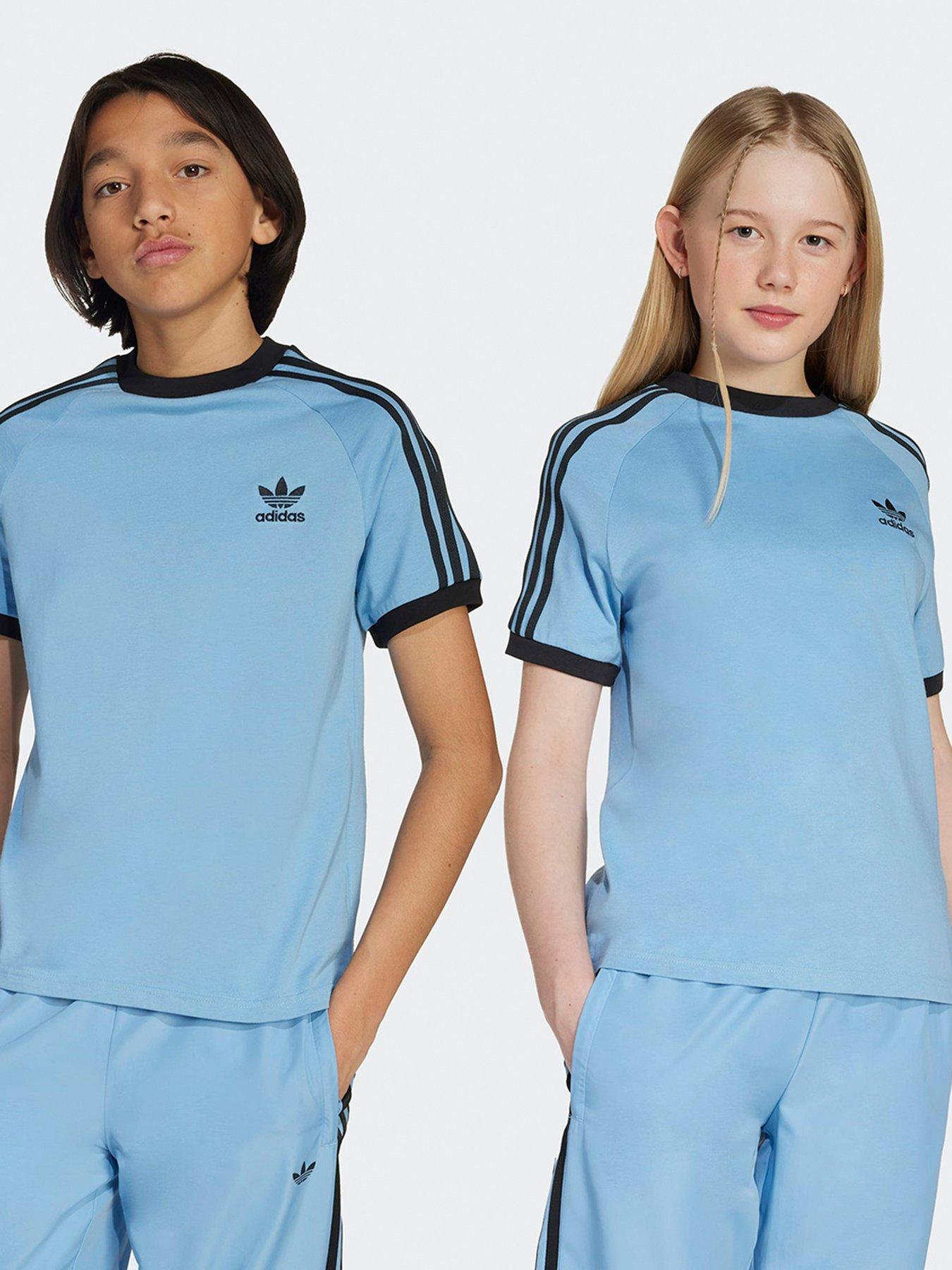 undefined Junior Unisex 3-stripe T-shirt - Blue