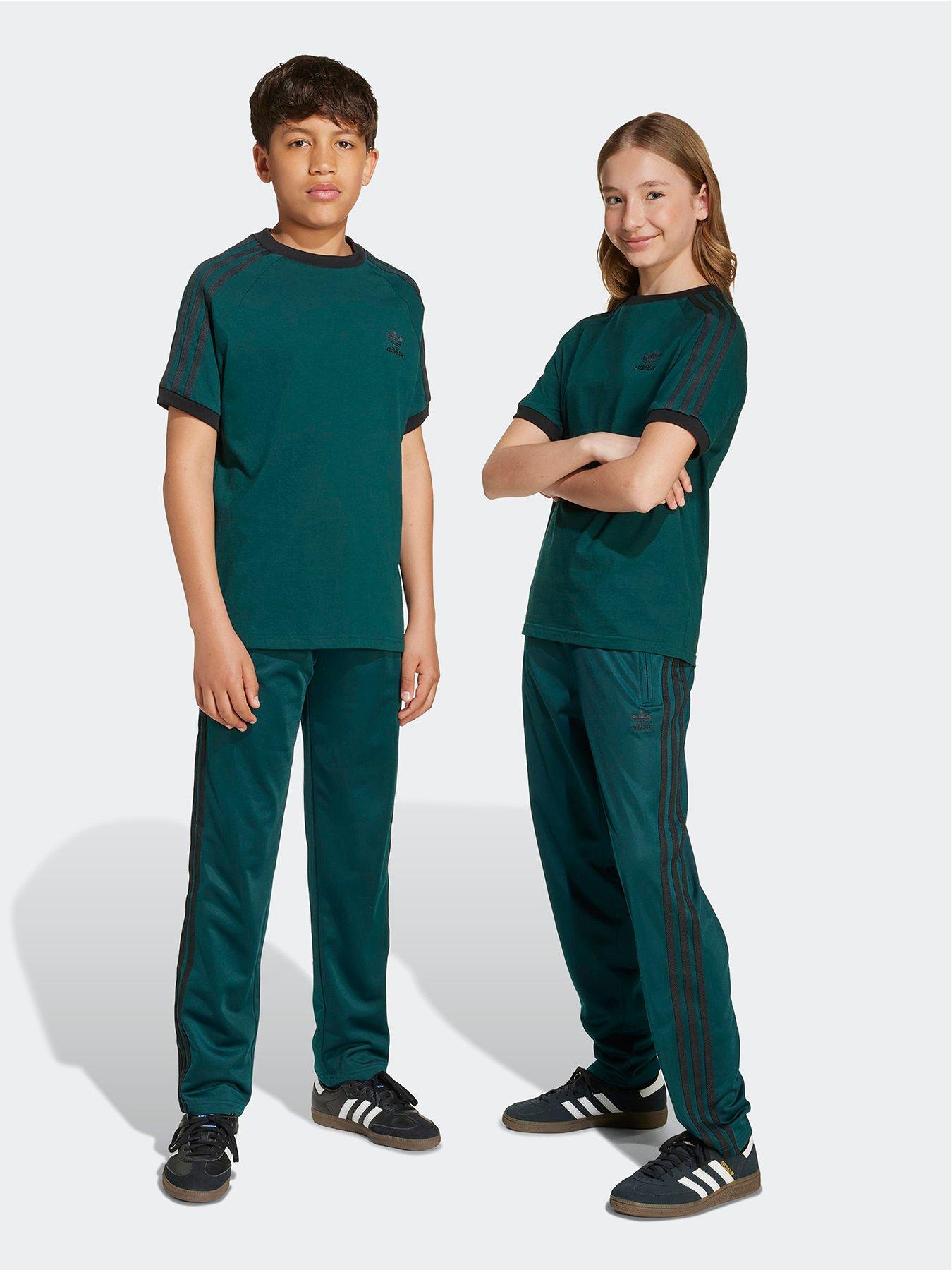 Image 1 of 5 of adidas Originals Junior Unisex Adicolor Firebird Tracksuit Bottoms - Green