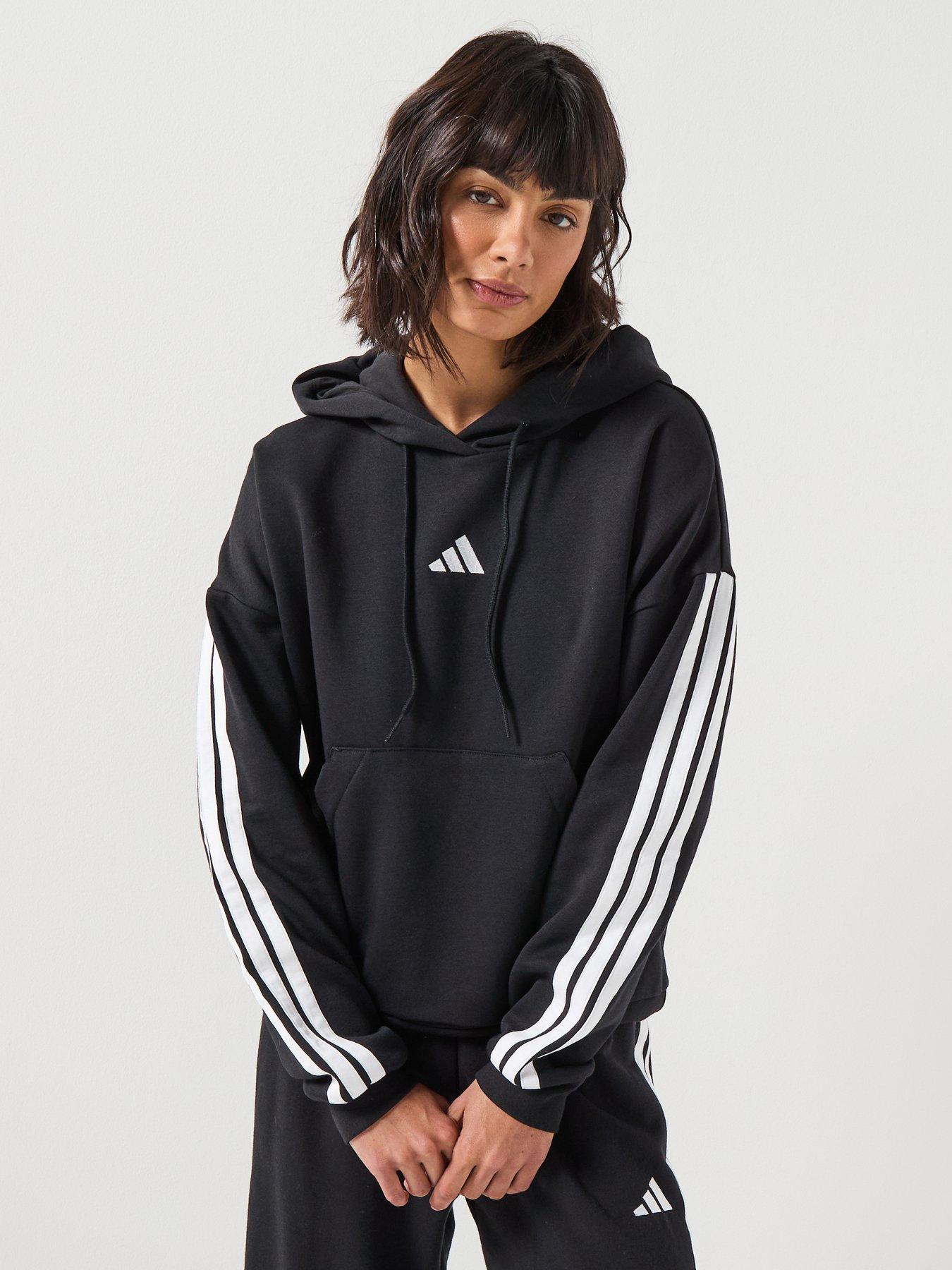 adidas Sportswear Women's Essentials 3-stripes Fleece Hoodie - Black