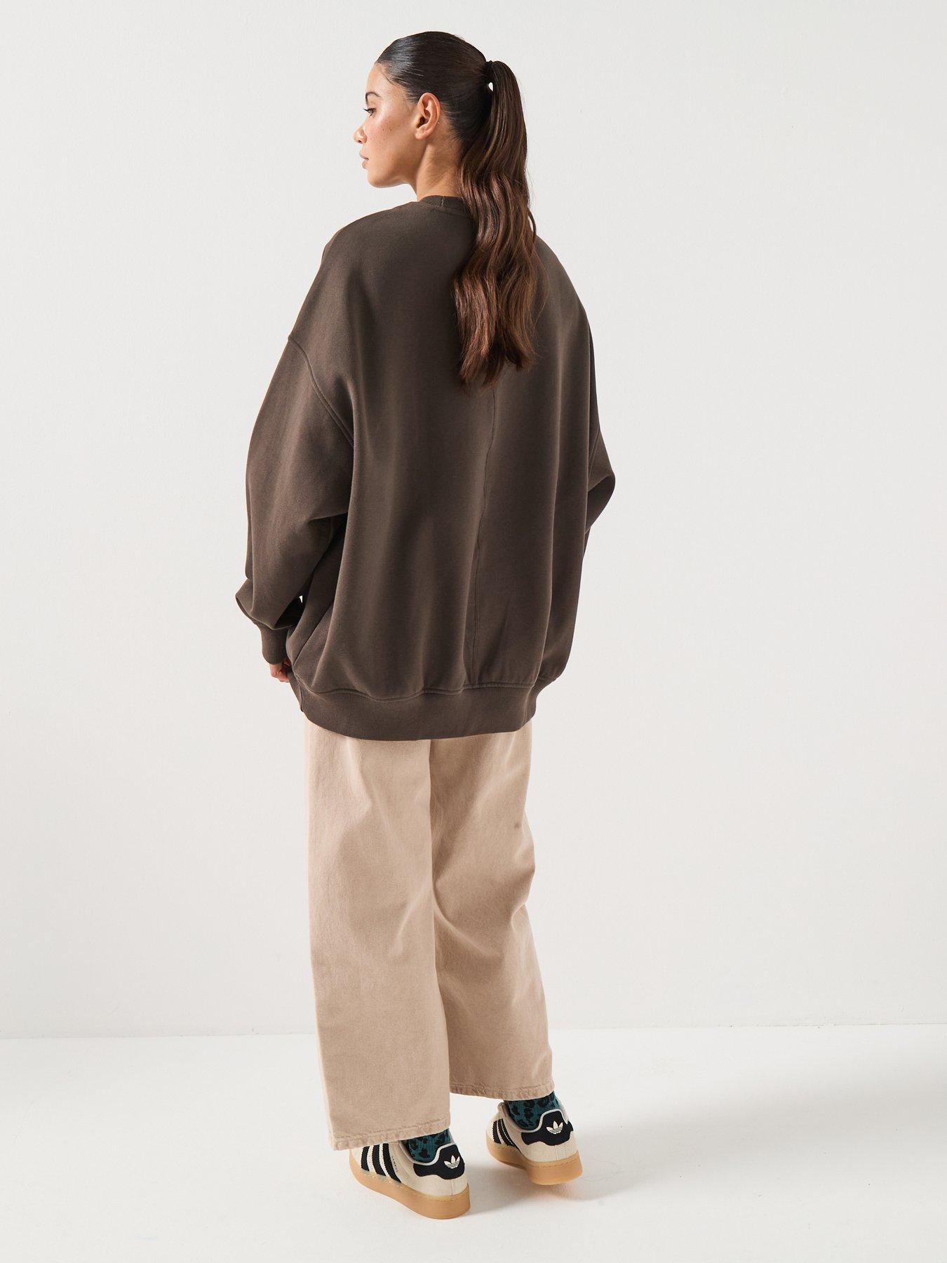 adidas-originals-womens-essential-linear-crew-greenstillFront