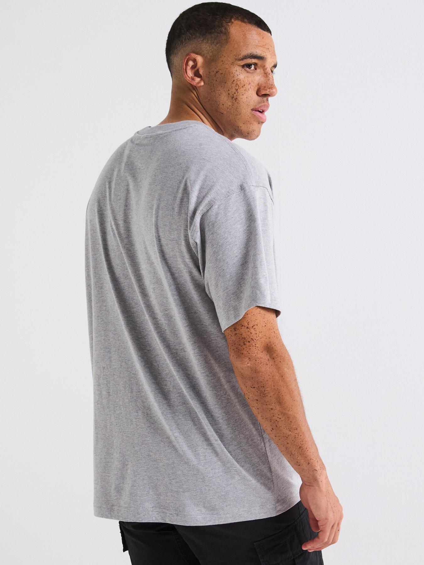 Image 2 of 5 of adidas Originals Men's Trefoil Essentials Oversized T-Shirt - Grey