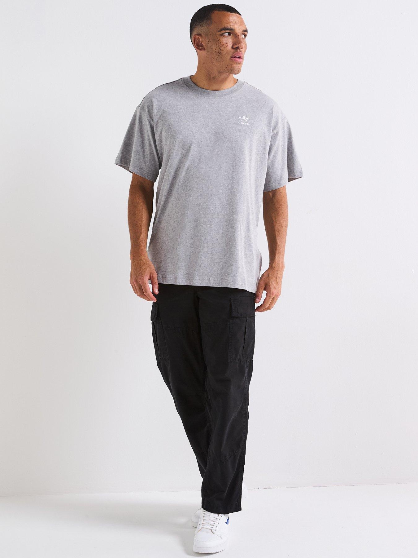 Image 3 of 5 of adidas Originals Men's Trefoil Essentials Oversized T-Shirt - Grey