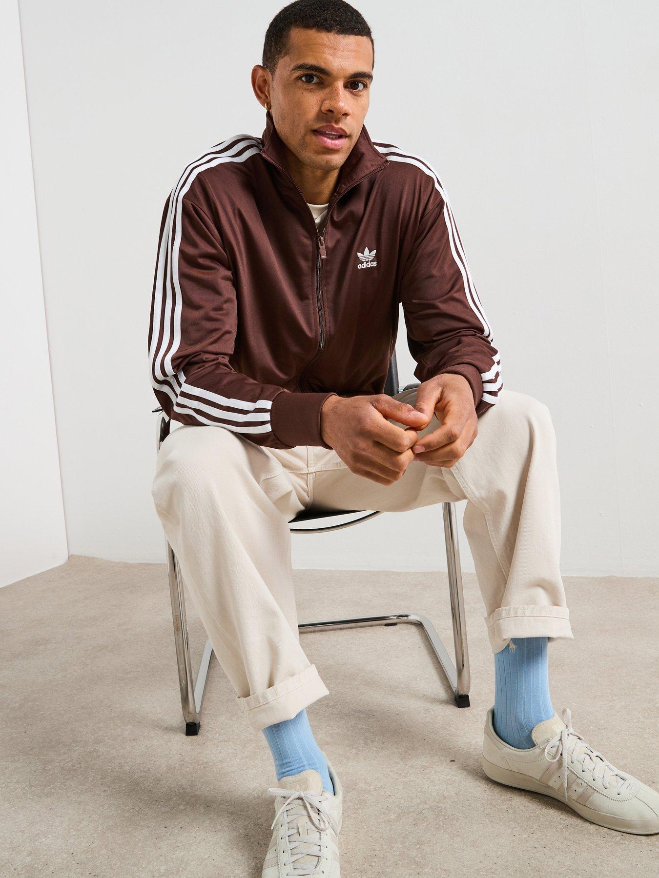 adidas Originals Men's Firebird Adicolor Tracktop - Brown