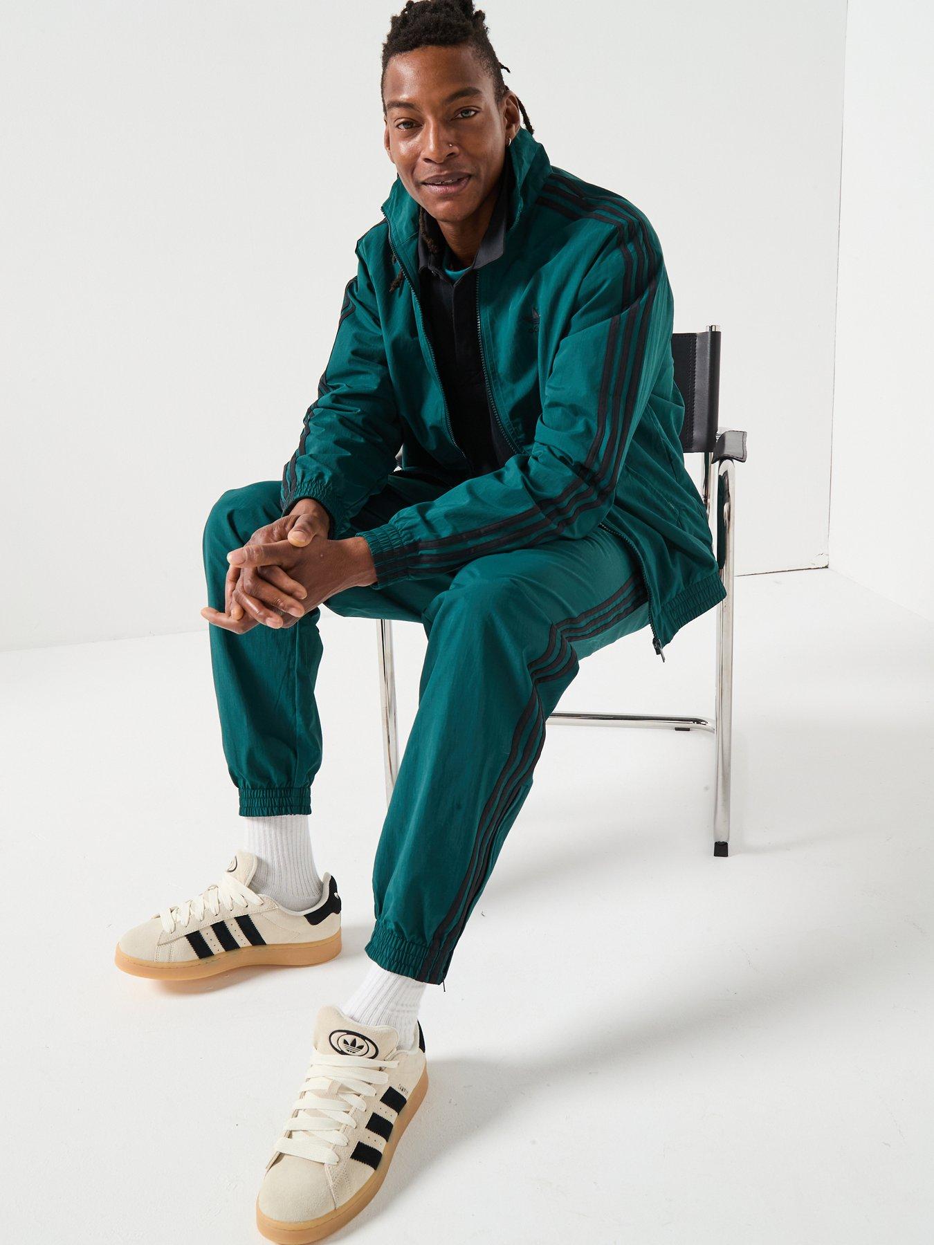 Image 4 of 6 of adidas Originals Men's Firebird Adicolor Woven Trackpants - Green