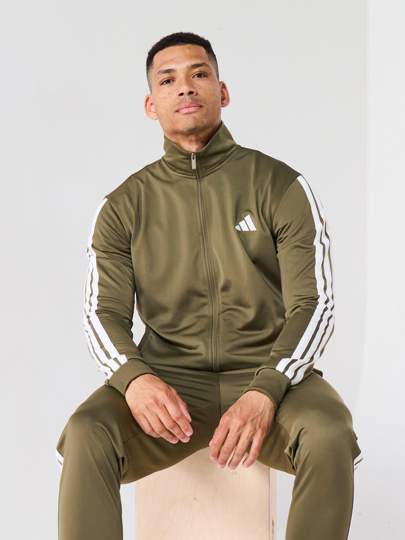Image 6 of 6 of adidas Sportswear Men's Sportswear Basic 3-stripes Tricot Tracksuit - Green