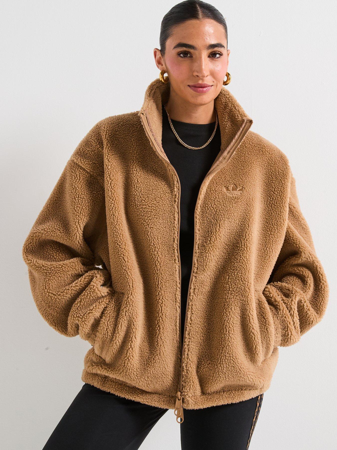 Image 1 of 6 of adidas Originals Women's Essential Teddy Jacket - Beige