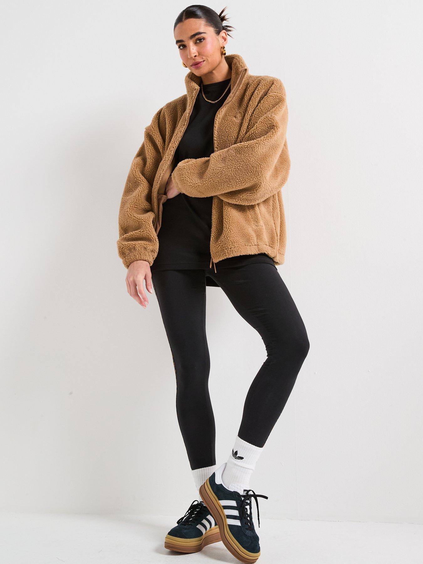 Image 3 of 6 of adidas Originals Women's Essential Teddy Jacket - Beige