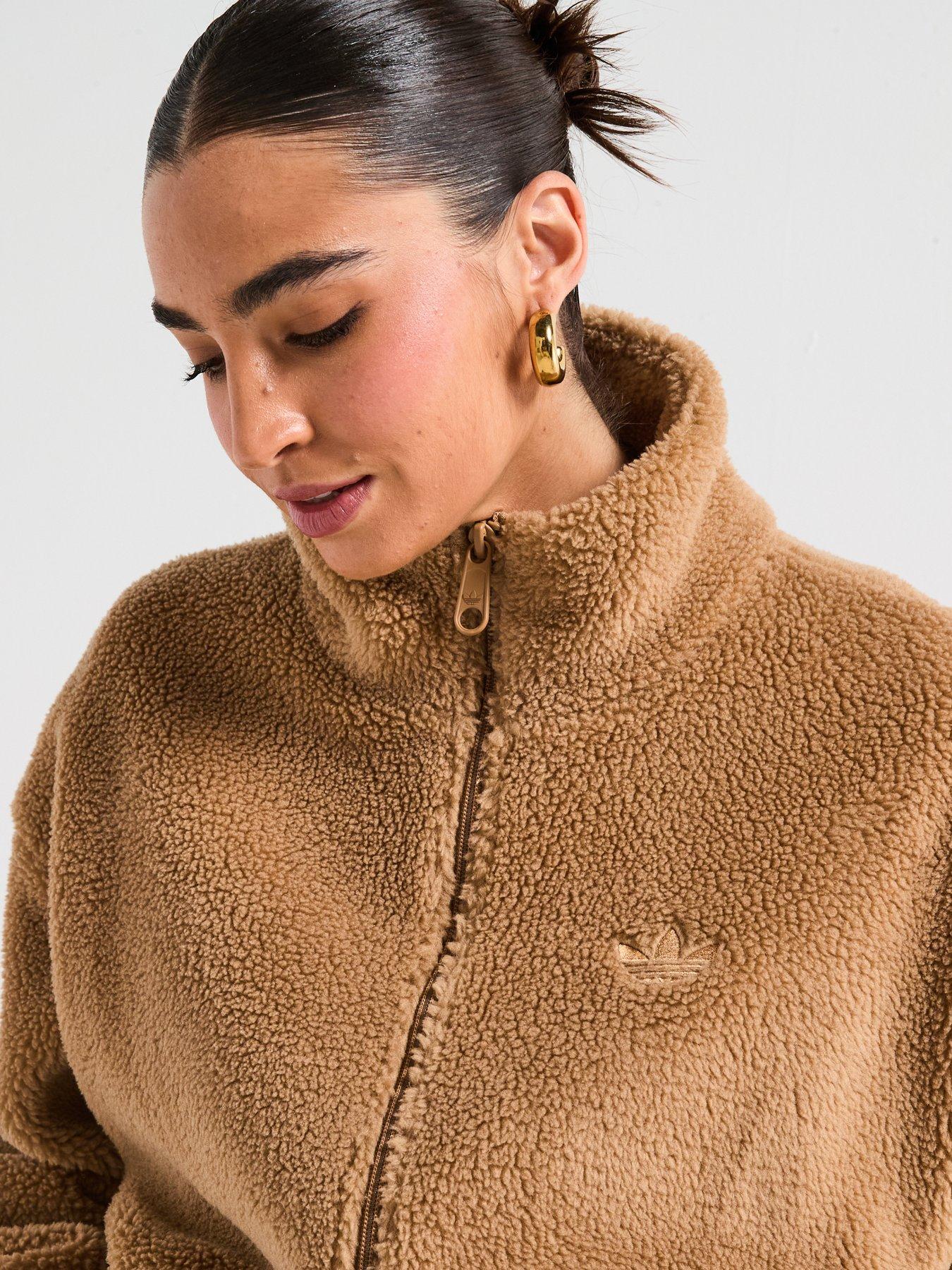Image 4 of 6 of adidas Originals Women's Essential Teddy Jacket - Beige
