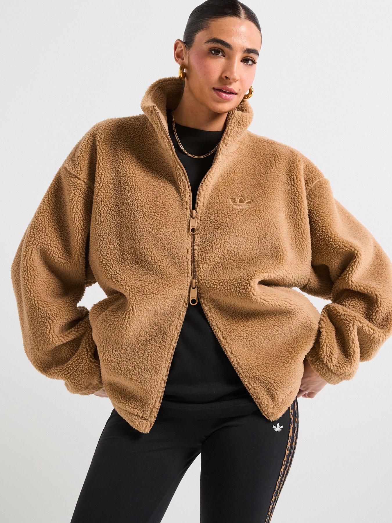 Image 5 of 6 of adidas Originals Women's Essential Teddy Jacket - Beige