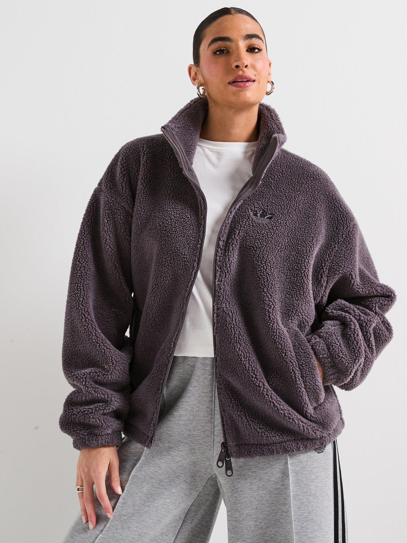 adidas Originals Women's Essentials Teddy Jacket - Dark Grey