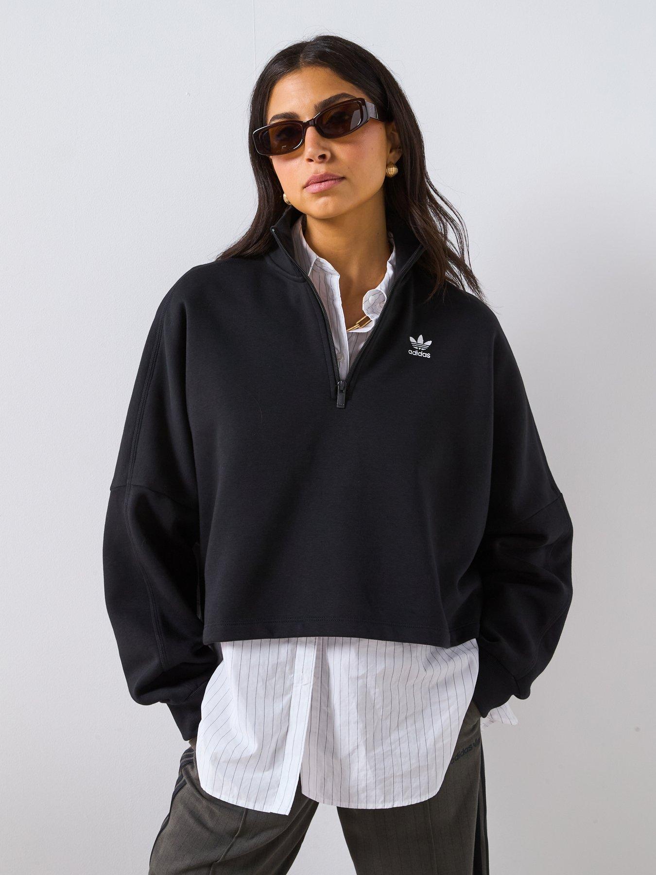 adidas-originals-womens-essentials-12-zip-fleece-sweatshirt-black