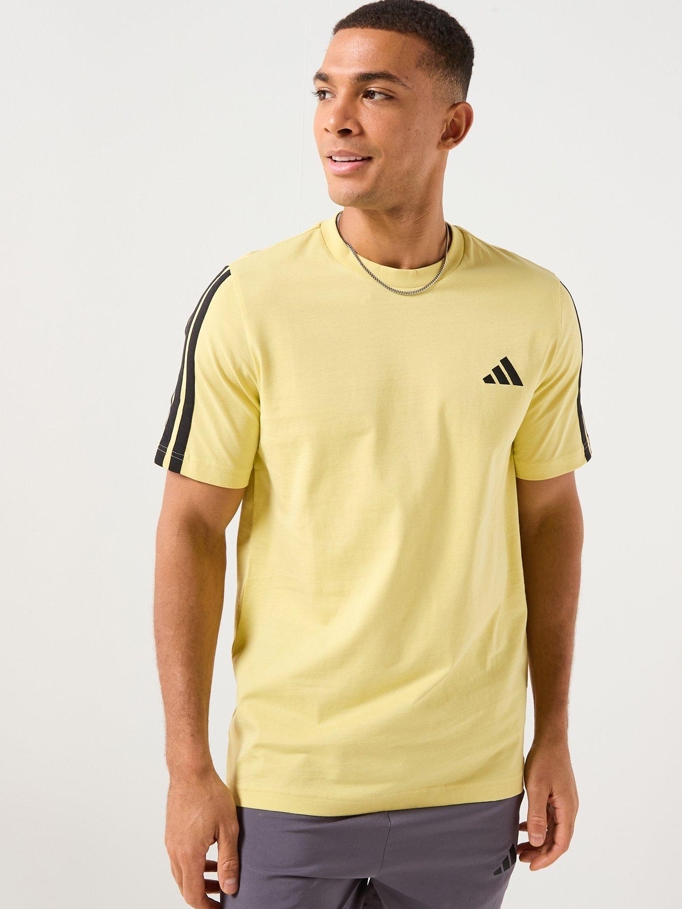 adidas Sportswear Men's 3-Stripes T-Shirt - Yellow