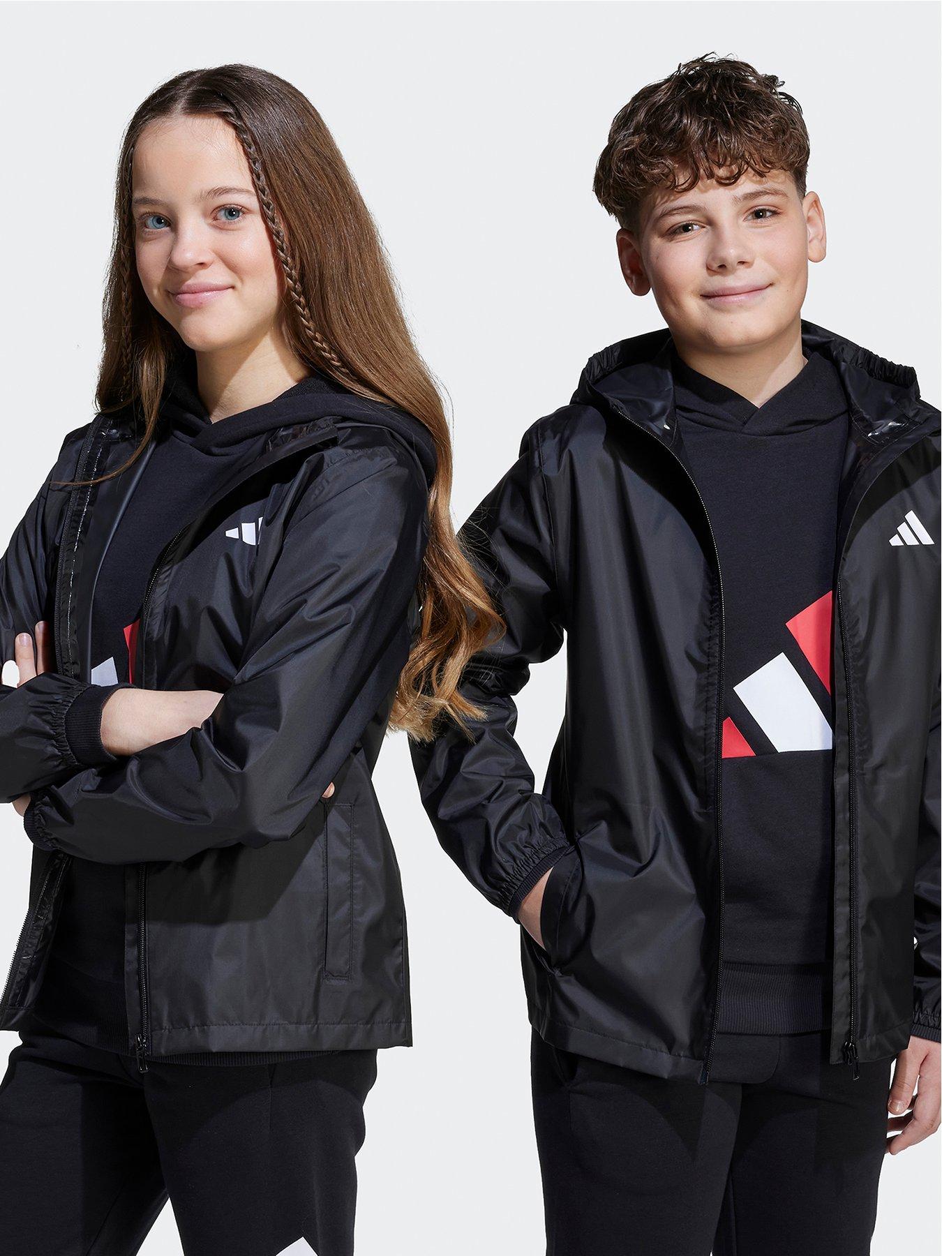 adidas Sportswear Junior Unisex Windbreaker- Black