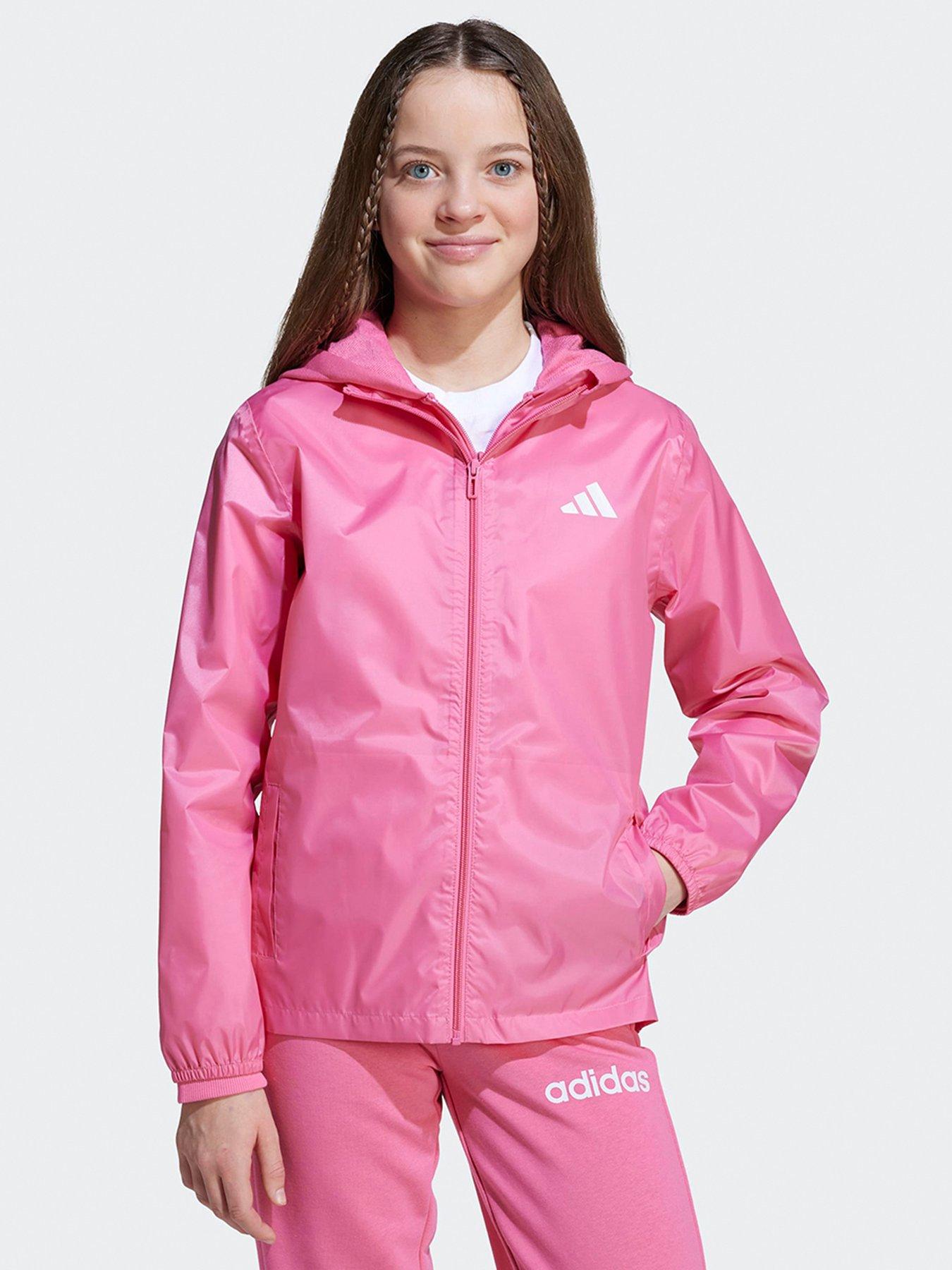 adidas-sportswear-junior-girls-rain-jacket-pink