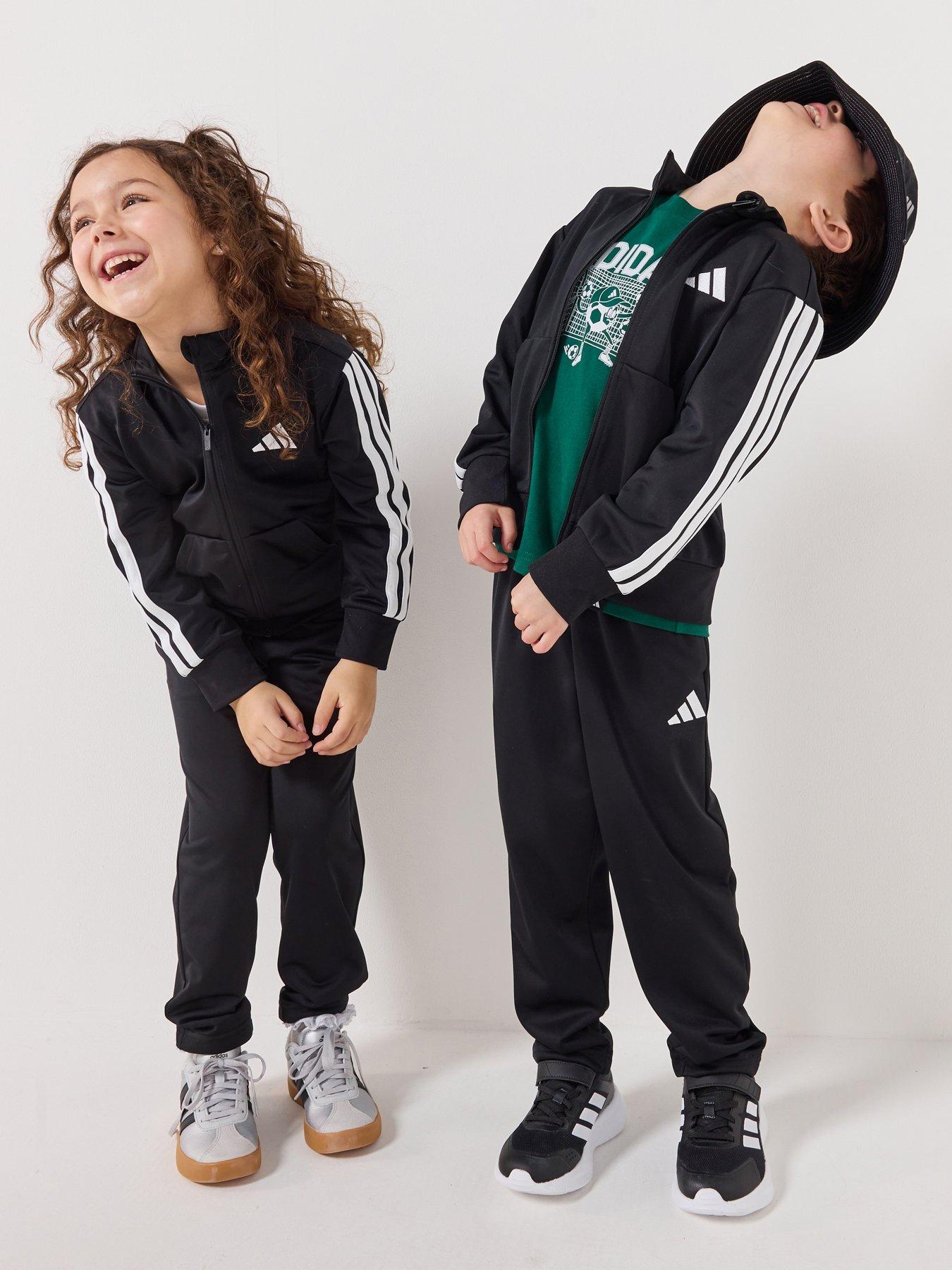 Image 1 of 6 of adidas Sportswear Kids Unisex Essentials Climacool Tracksuit - Black