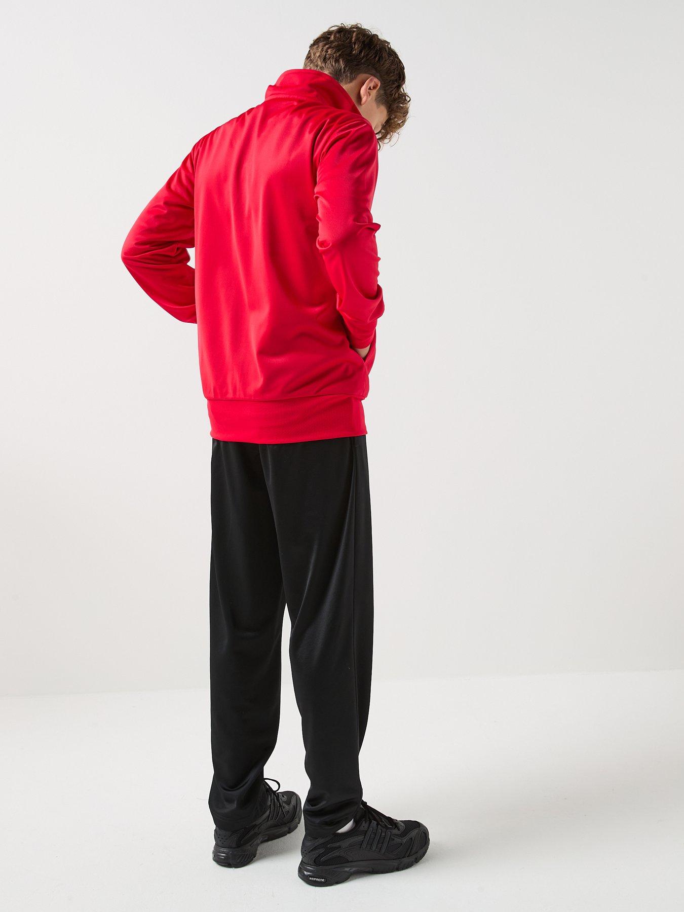adidas-sportswear-junior-boys-tricot-tracksuit-redstillFront