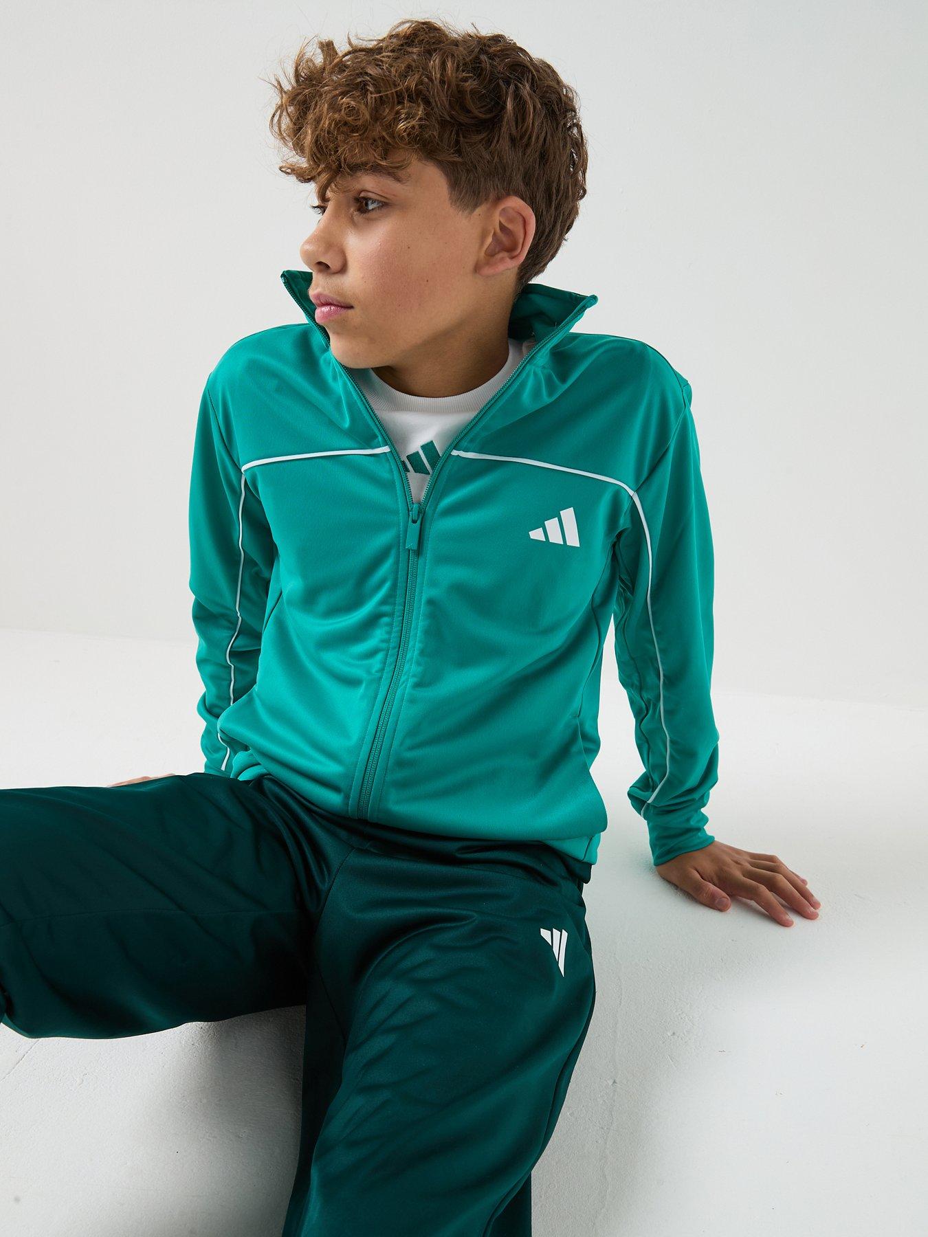 adidas-sportswear-junior-boys-tricot-tracksuit-green