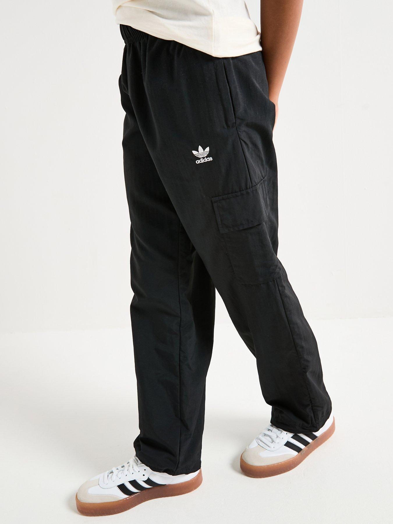 adidas-originals-junior-unisex-woven-cargo-tracksuit-pants-black