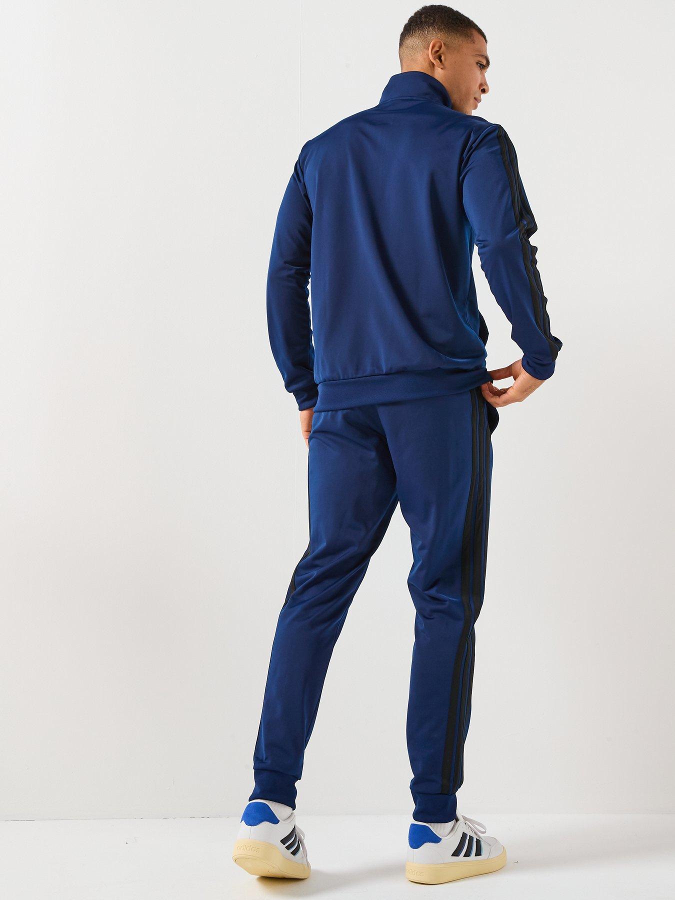 Image 2 of 6 of adidas Sportswear Men's Sportswear Basic 3-stripes Tricot Tracksuit - Blue