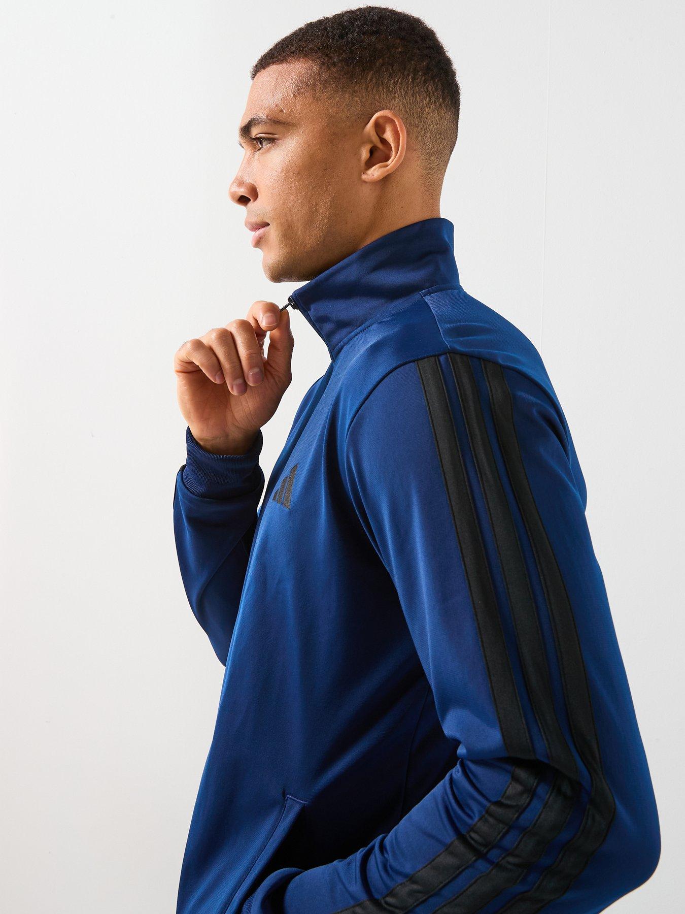 Image 6 of 6 of adidas Sportswear Men's Sportswear Basic 3-stripes Tricot Tracksuit - Blue