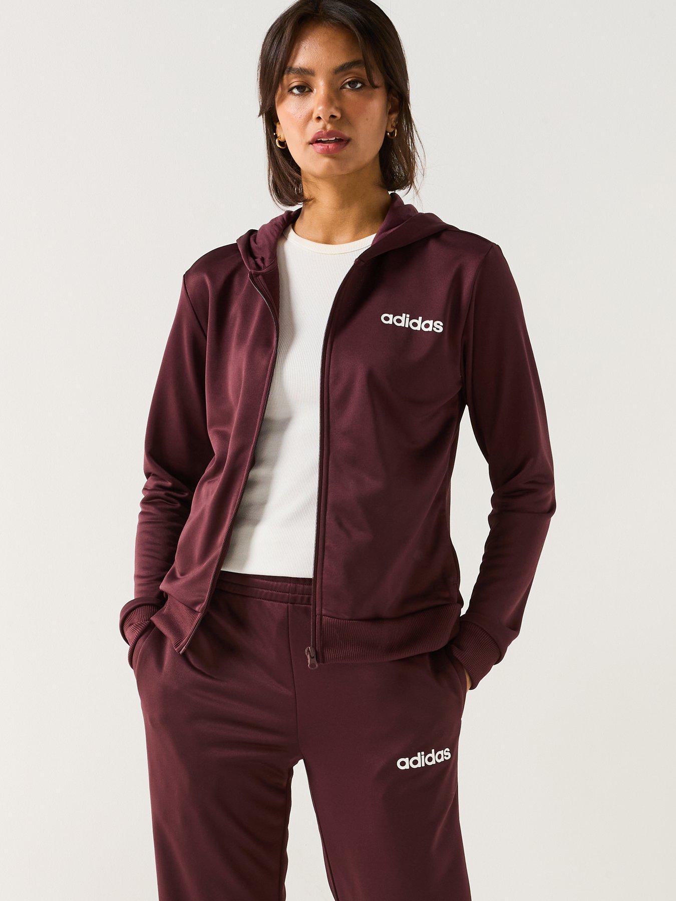 Image 5 of 6 of adidas Sportswear Women's Essentials Linear Tracksuit - Red