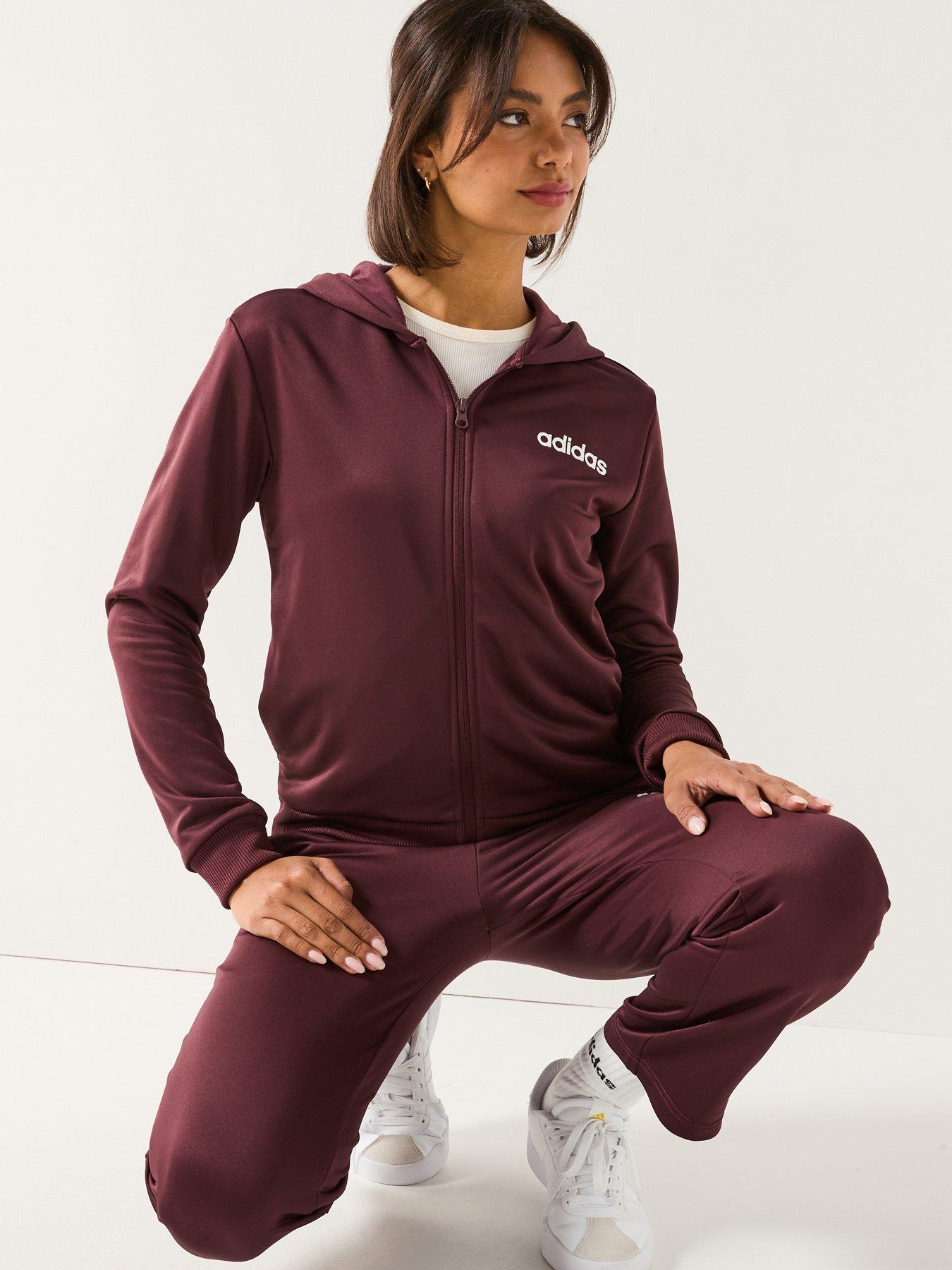 Image 6 of 6 of adidas Sportswear Women's Essentials Linear Tracksuit - Red
