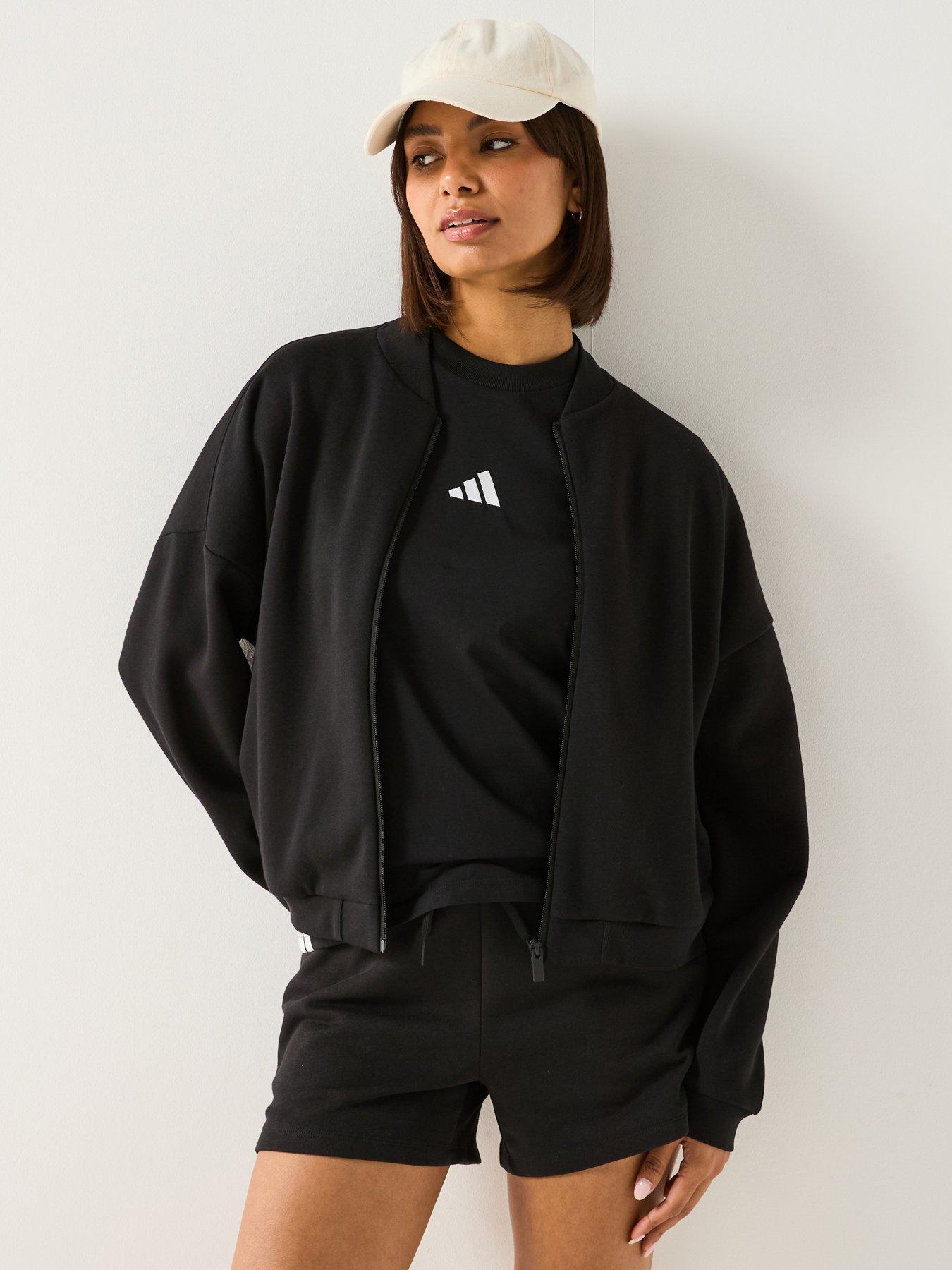 adidas Sportswear Women's Essentials Contemporary Logo Bomber Jacket - Black