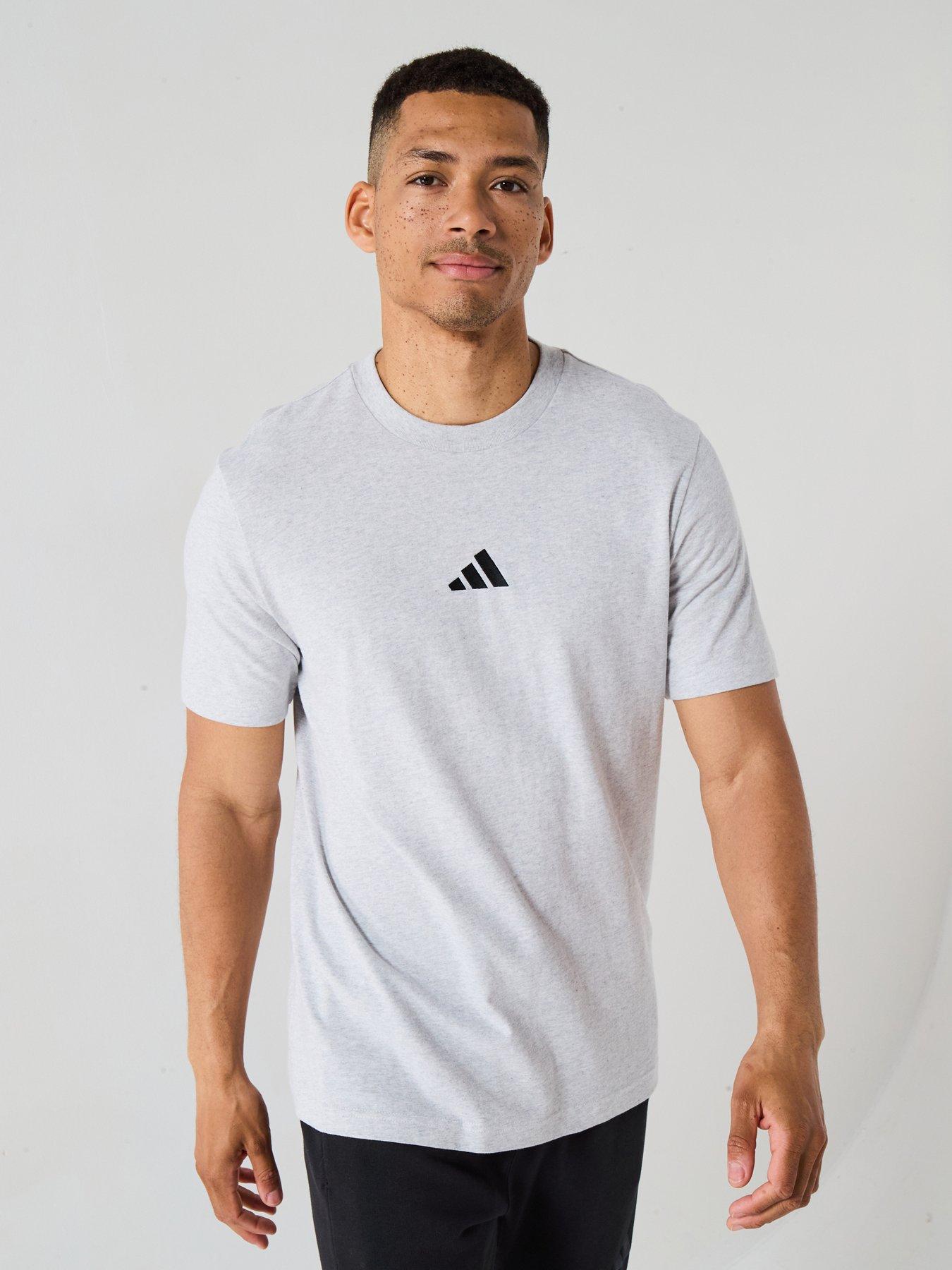 adidas-sportswear-mens-essentials-small-logo-t-shirt-greyfront