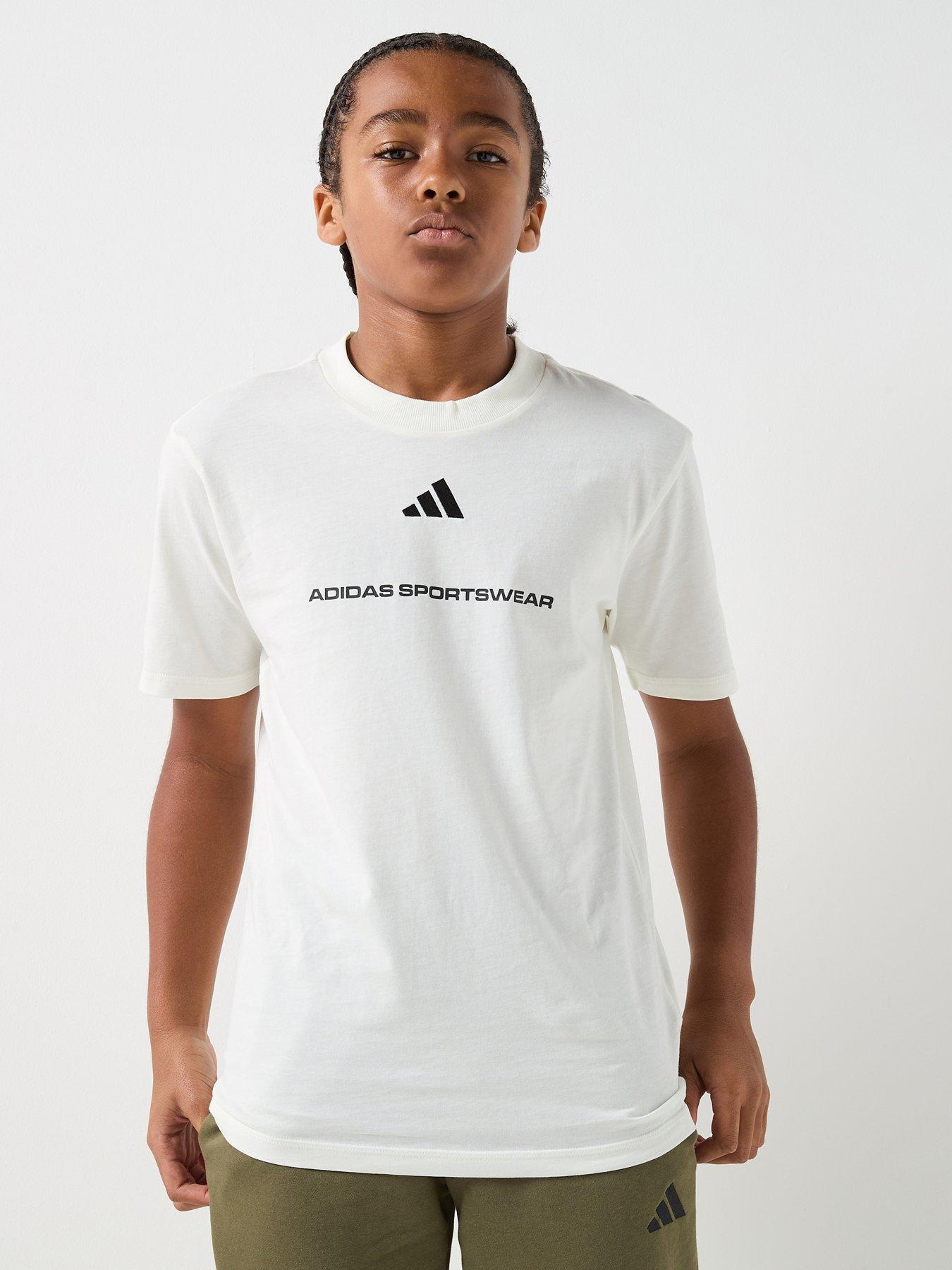 adidas Sportswear Junior Boys Logo T-Shirt- White