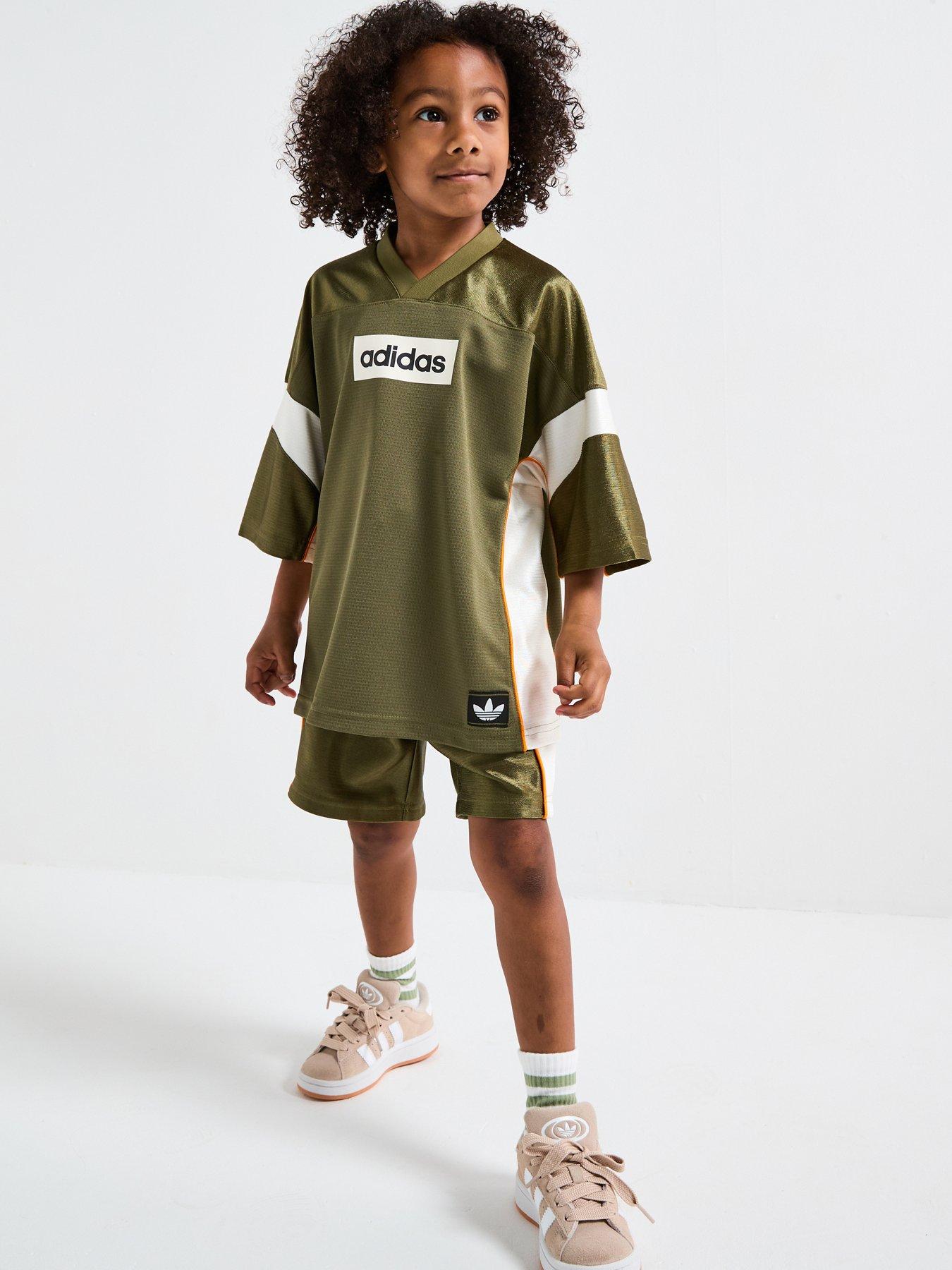 adidas Originals Kids Boys Graphic T-shirt And Shorts Set - Green