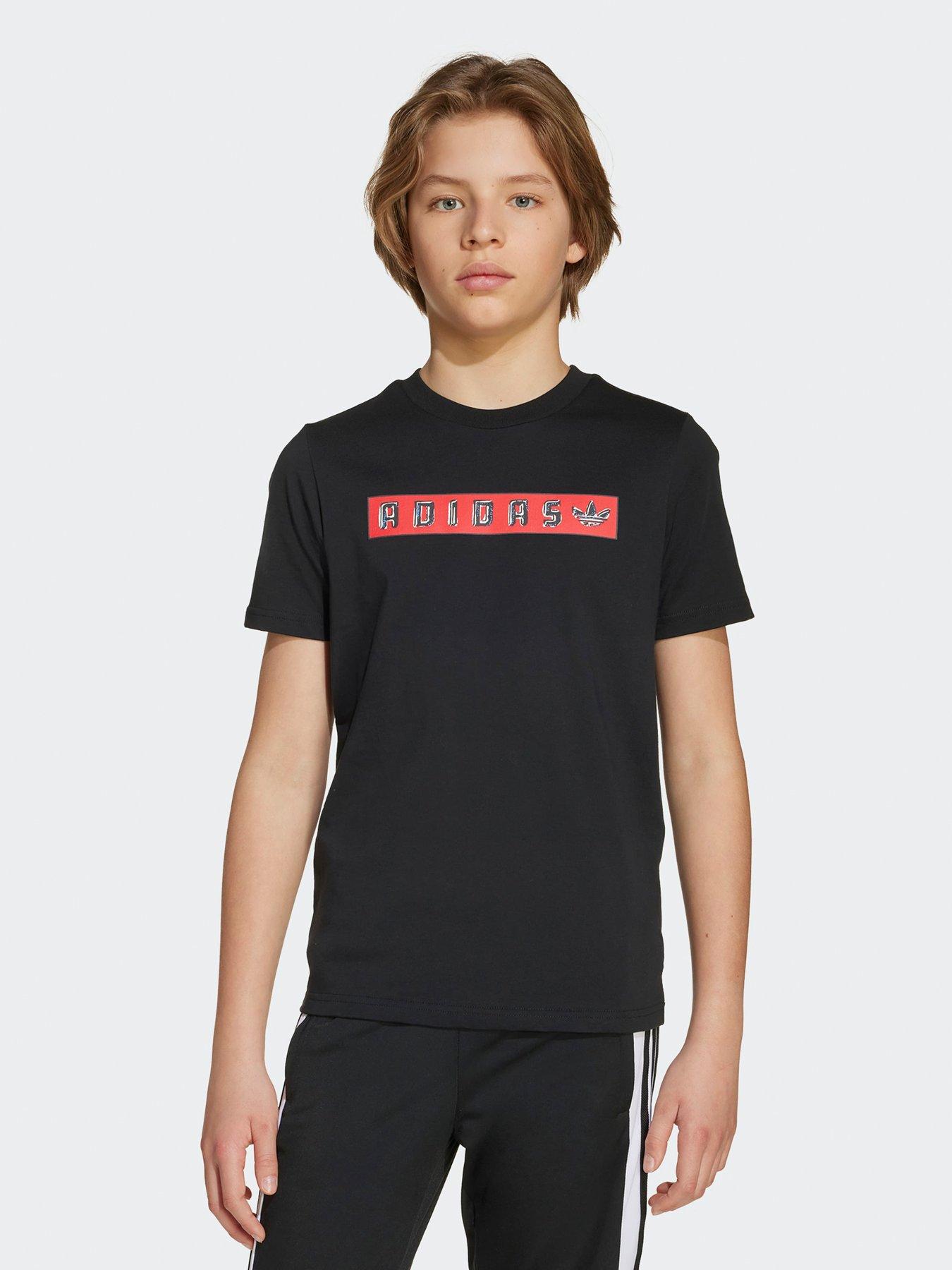 adidas Originals Junior Boys Graphic T-shirt - Black