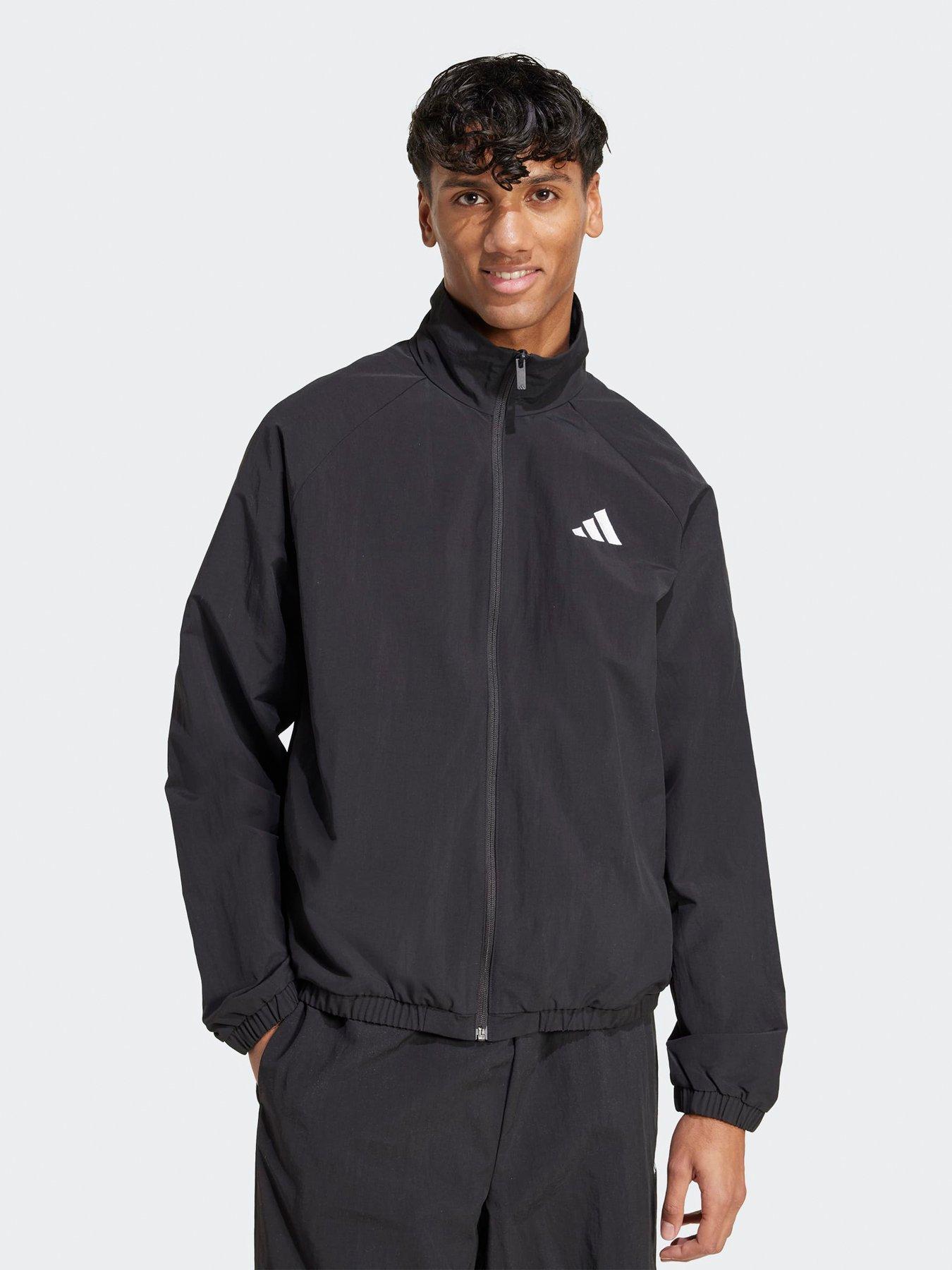 adidas Sportswear Men's Essential Small Logo Windbreaker - Black