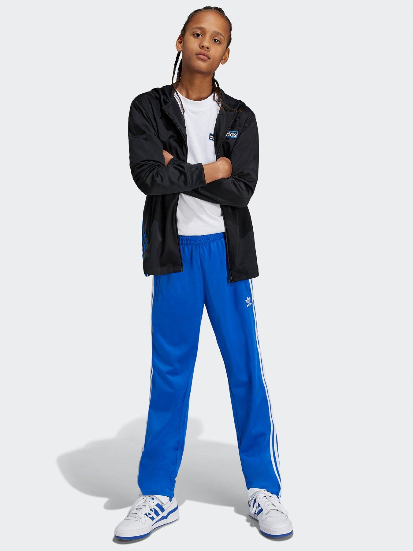 adidas Originals Junior Boys Adicolor Firebird Tracksuit Bottoms - Blue
